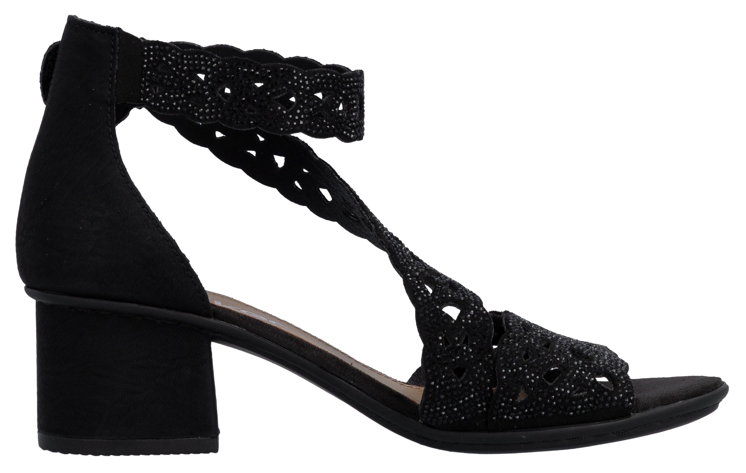 Rieker Sandalette  Festtagsschuh, Blockabsatz, mit praktischem Klettverschluss