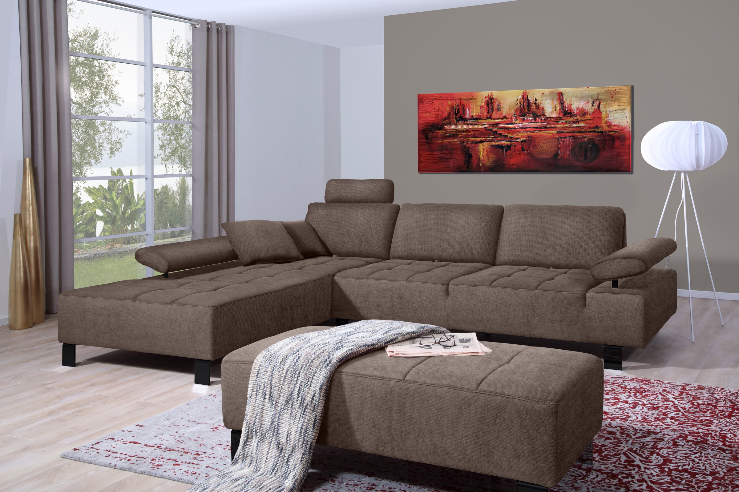 alina Ecksofa »Royce« inklusive Sitztiefenverstellung, 270 cm breit günstig online kaufen