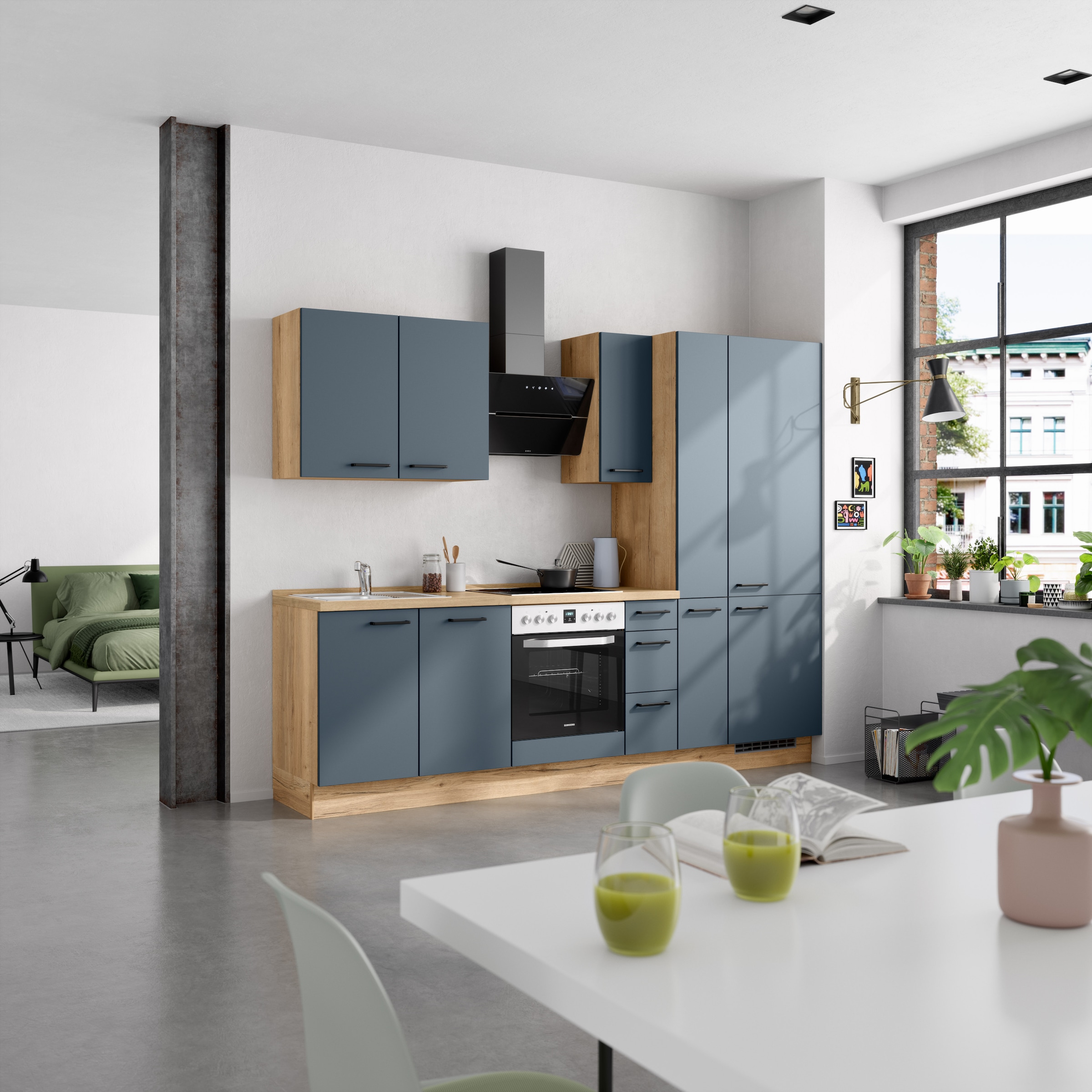 nobilia® Küchenzeile »"Easytouch II"«, vormontiert, Ausrichtung wählbar, Breite 270 cm, wahlw. mit E-Geräten
