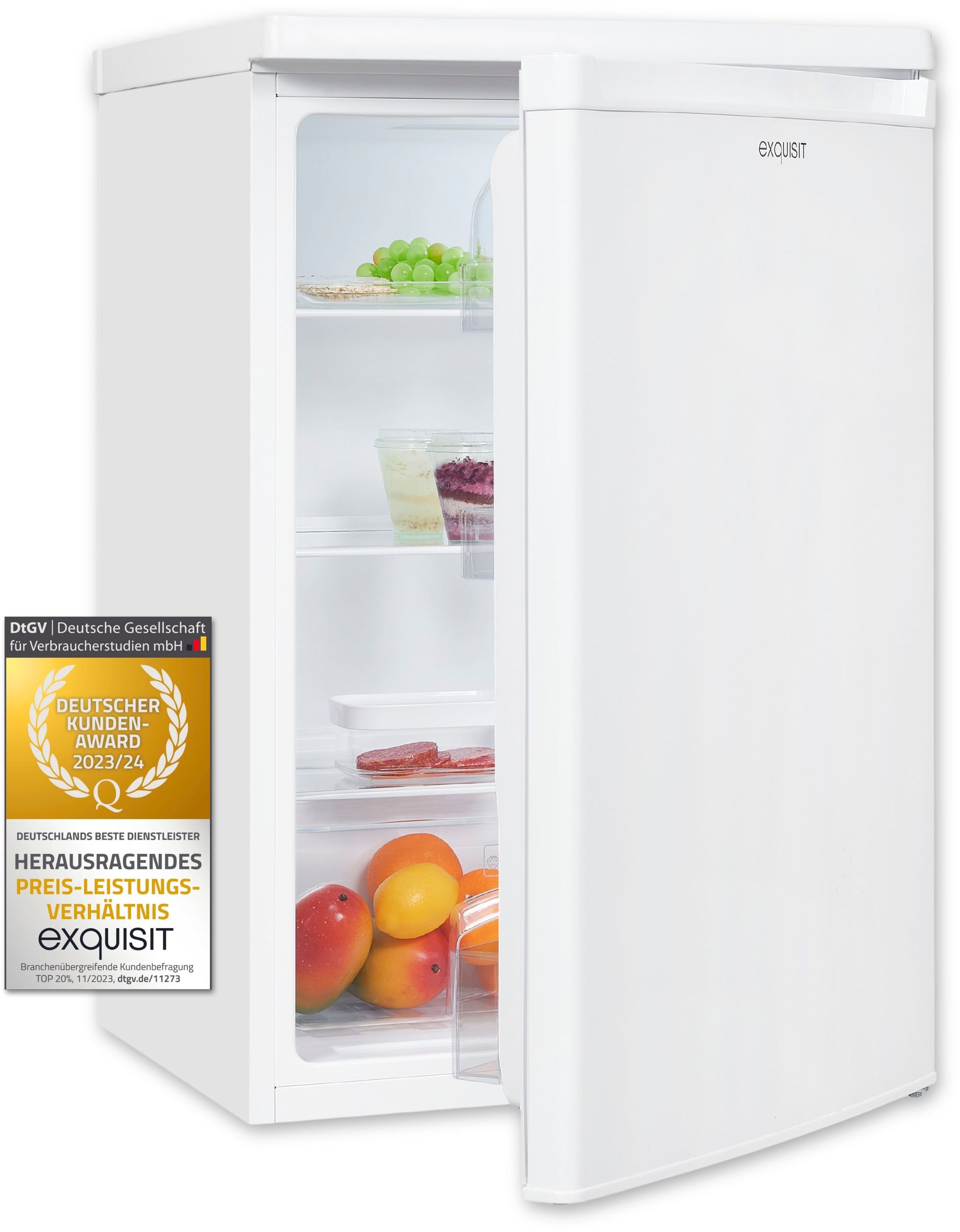 exquisit Kühlschrank »KS16-V-040E weiss«, 127 L Volumen