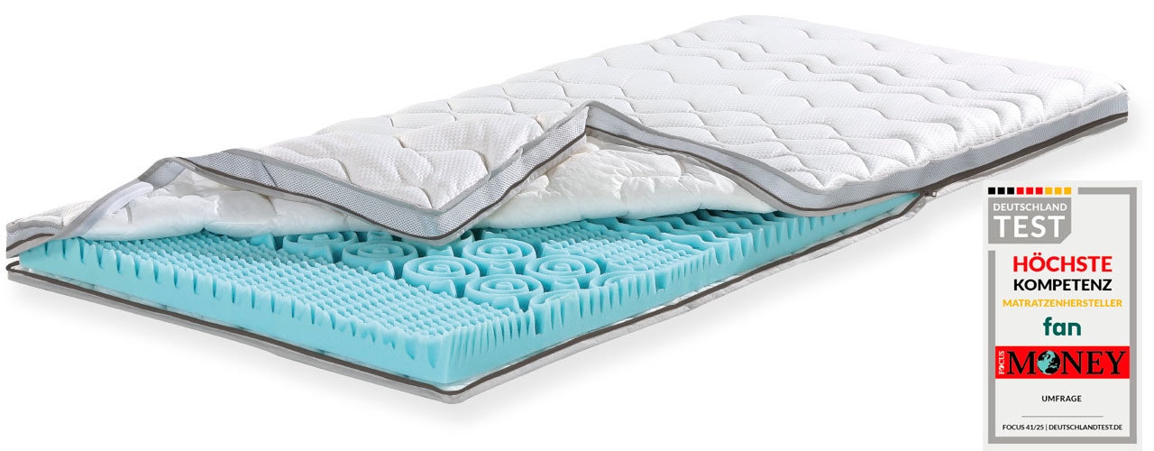 fan Topper »XXL Soft Plus, Premium Topper 90x200 cm,180x200 cm & weitere Größen« Matratze, Boxspringbett, Hausstauballergiker geeignet, ergonomisch