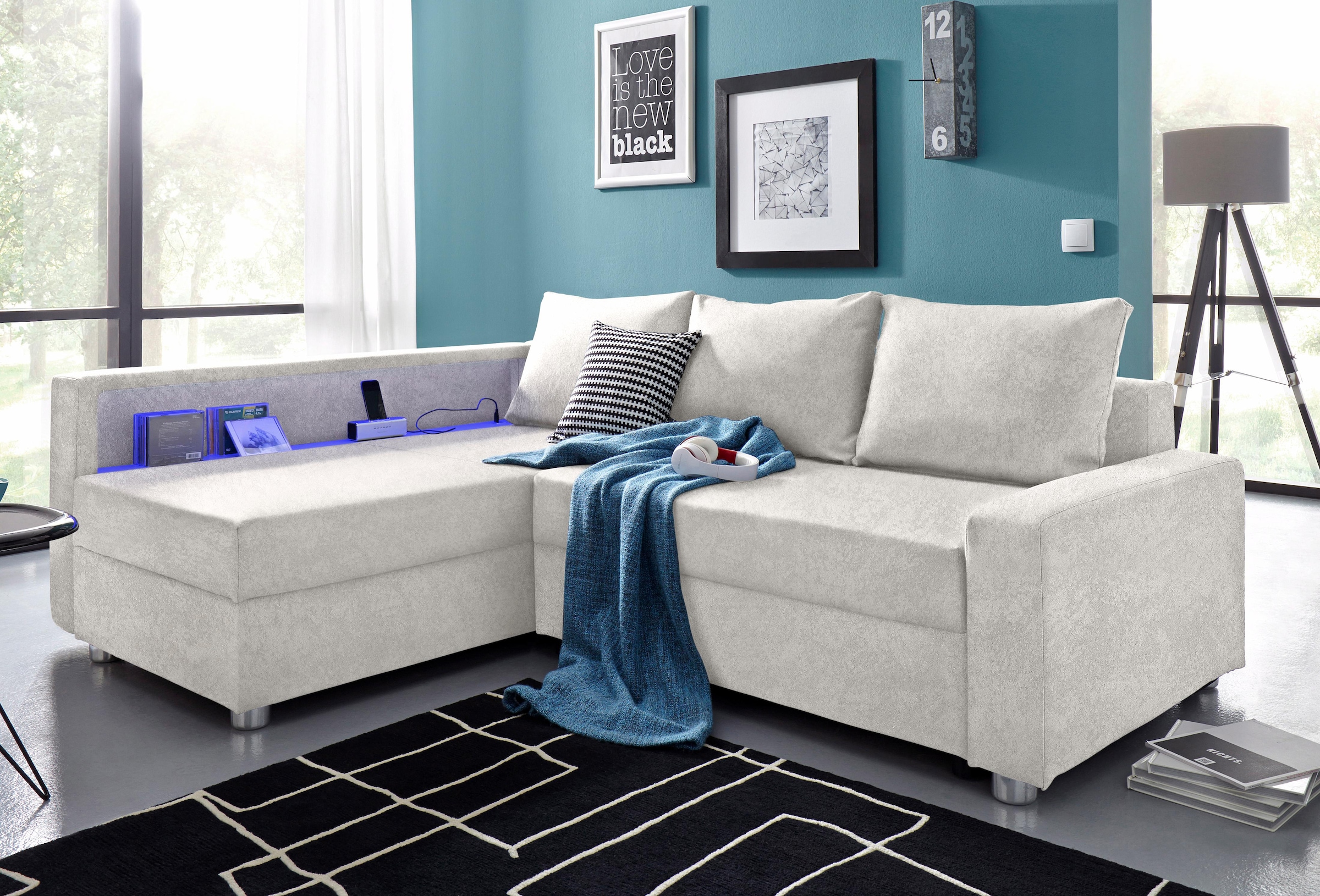 COLLECTION AB Ecksofa »Relax L-Form«, inklusive Bettfunktion, Federkern, wa günstig online kaufen