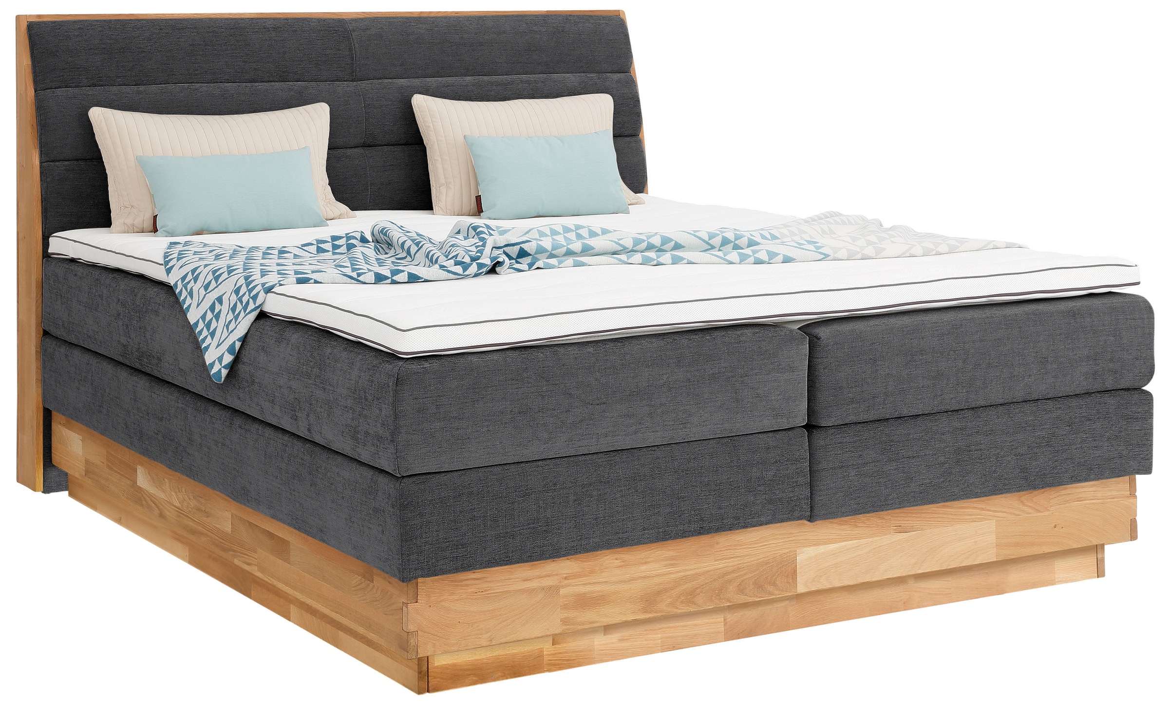 OTTO products Boxspringbett "Jenna", ohne LED-Beleuchtung, mit zertifiziert günstig online kaufen