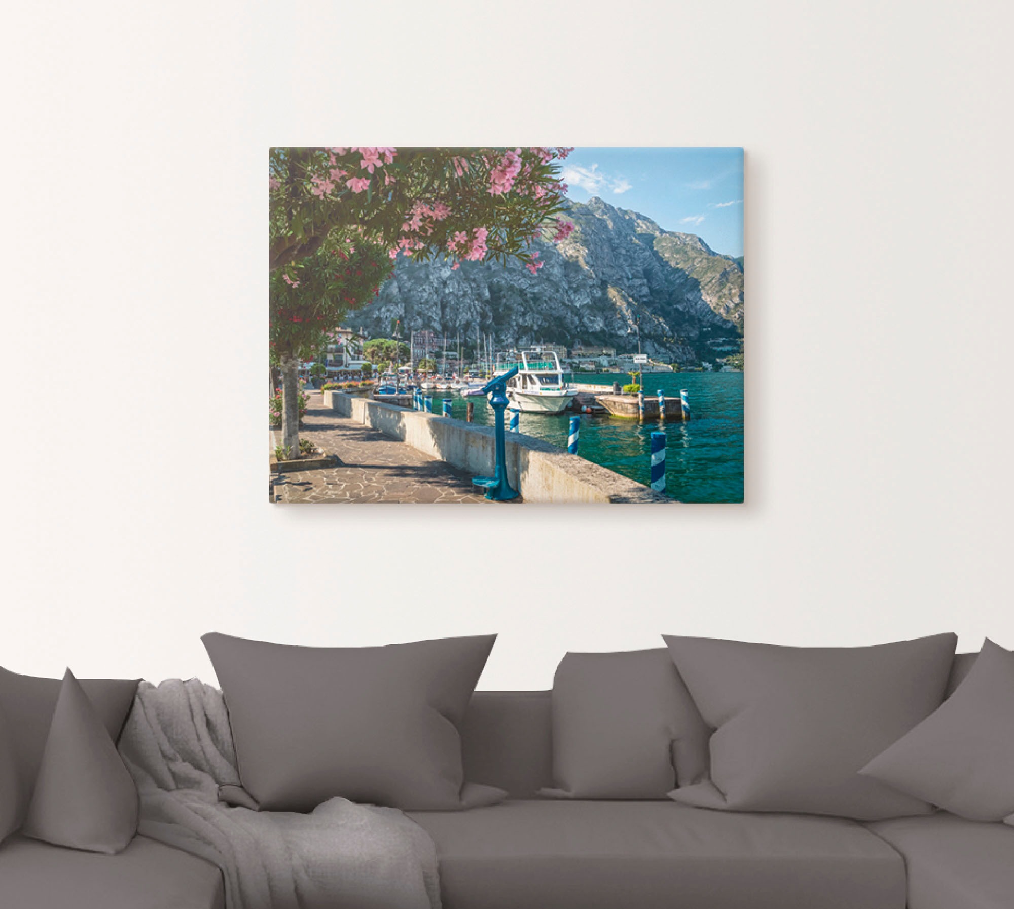 Artland Leinwandbild »Gardasee Hafen Limone sul Garda I« Europa 1 Stk. tlg. günstig online kaufen