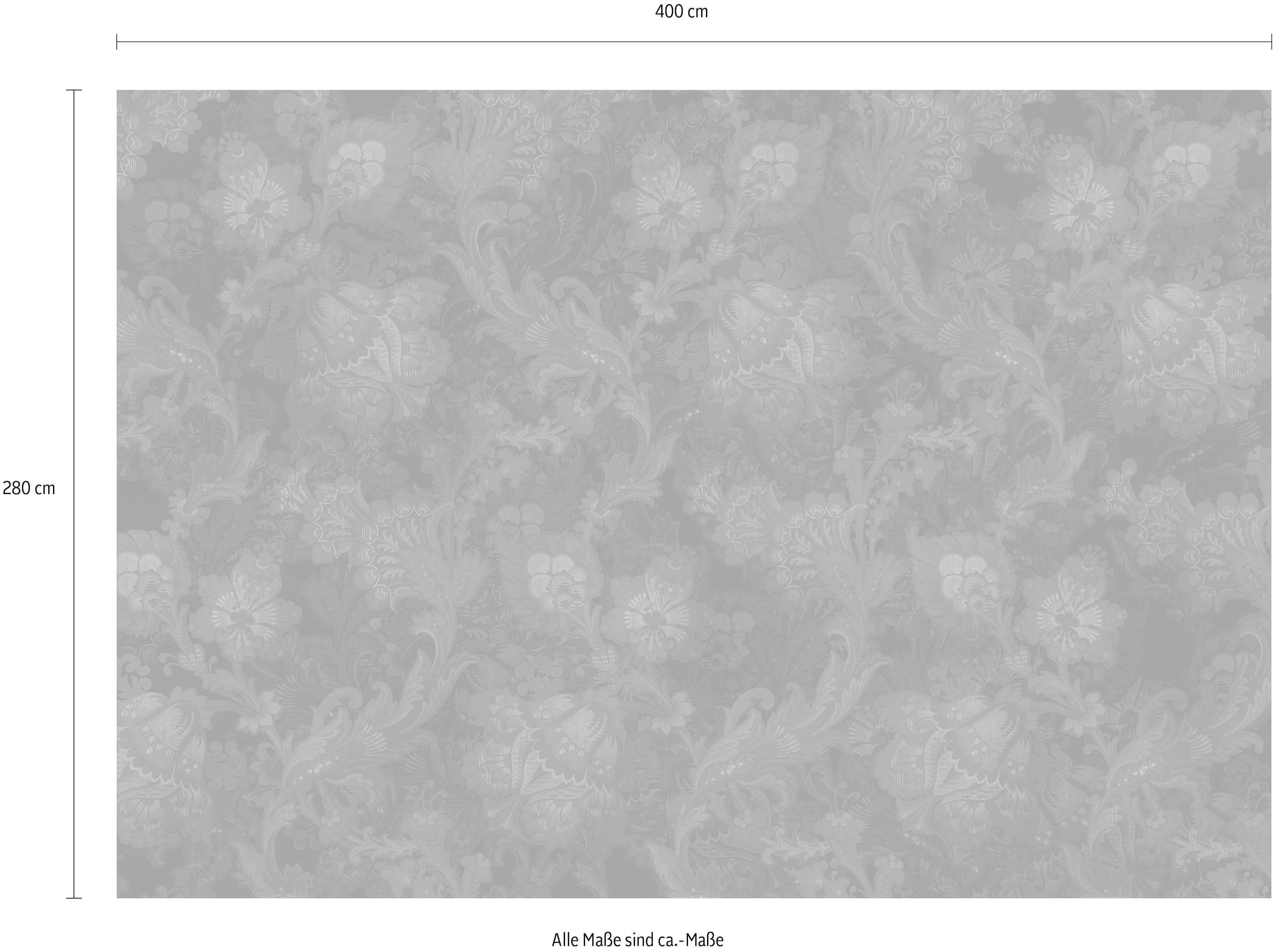 Komar Vliestapete »Digitaldruck Vlies - Fleurs de Nuit - Größe 400 x 280 cm«, bedruckt, Wohnzimmer, Schlafzimmer
