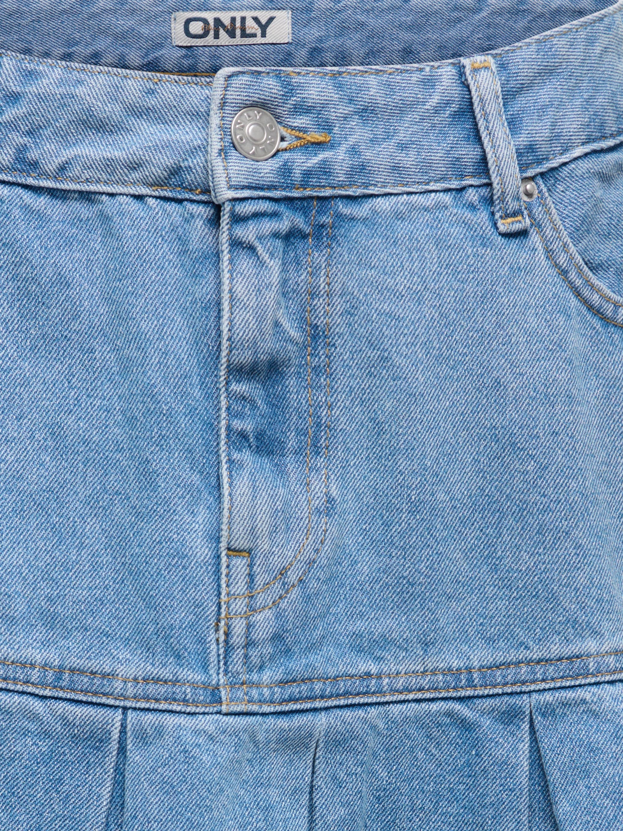 ONLY Jeansrock »ONLEMERSON REG PLEATED DNM SKIRT TAI« Baumwolle, Regular Waist