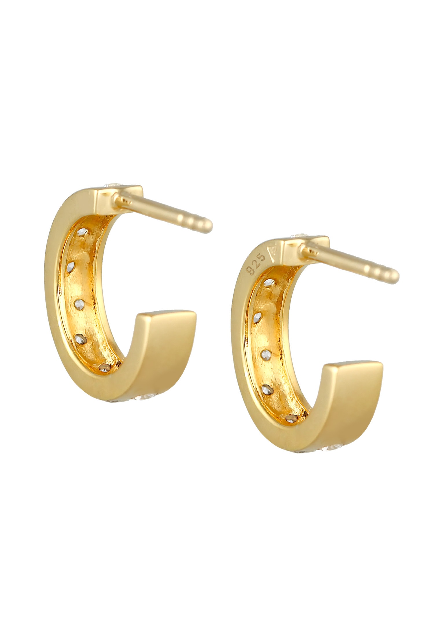 Elli Paar Creolen »Creolen Stecker Zirkonia Mini Hoops 925 Silber«