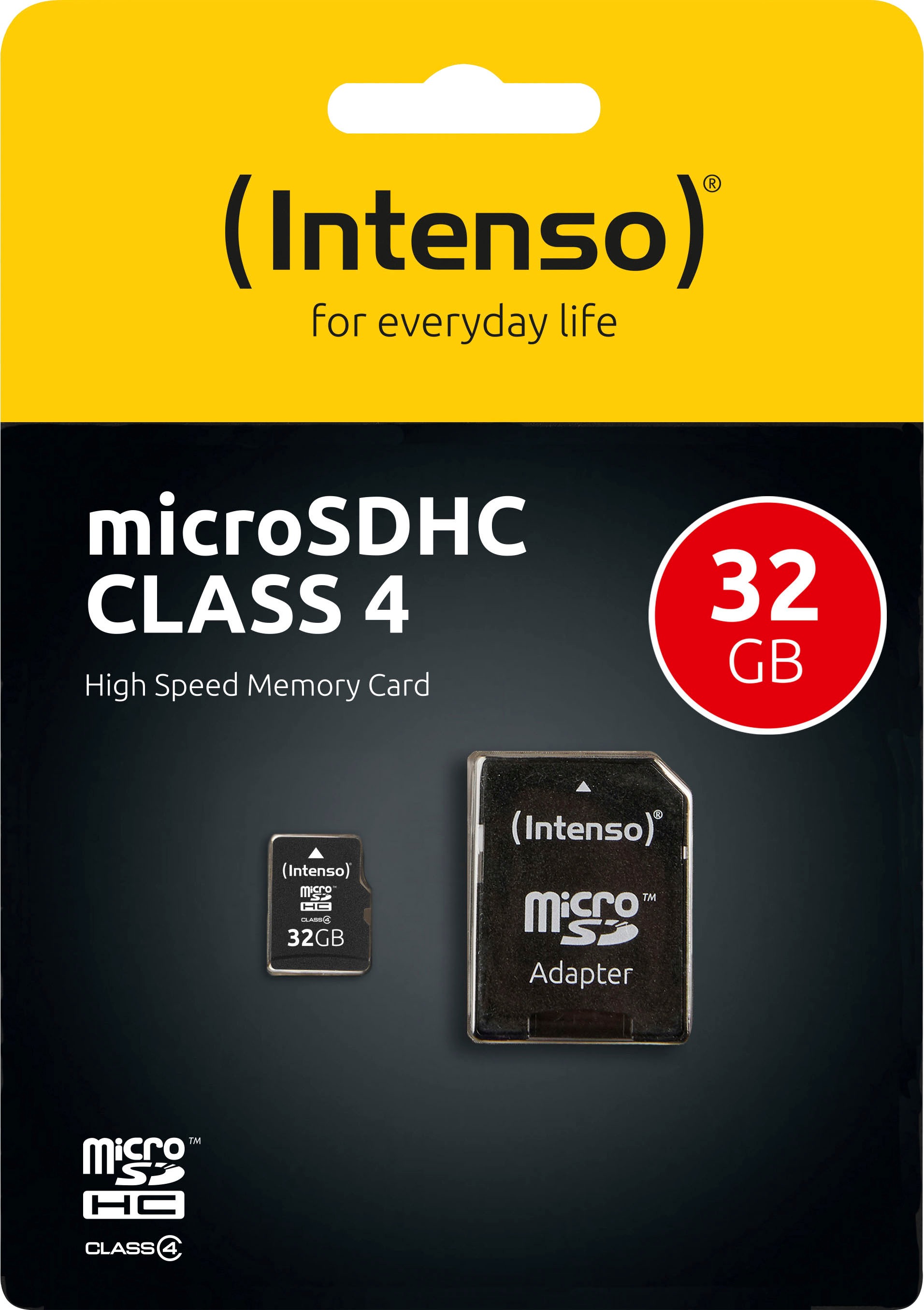 Intenso Speicherkarte »microSDHC Class 4 + SD-Adapter«, (Class 4)