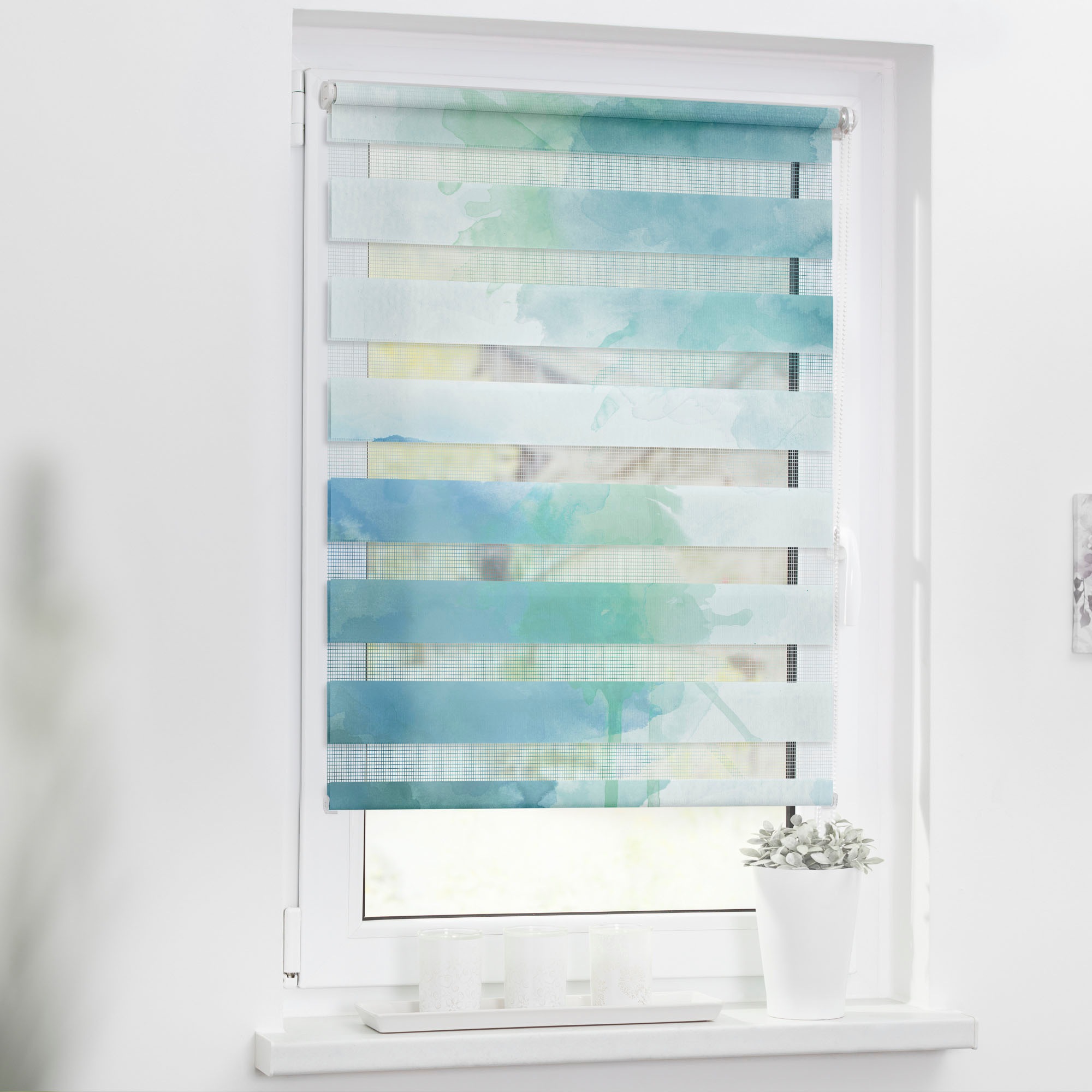 LICHTBLICK ORIGINAL Doppelrollo »Duo Rollo Motiv Aquarell«, Lichtschutz, oh günstig online kaufen