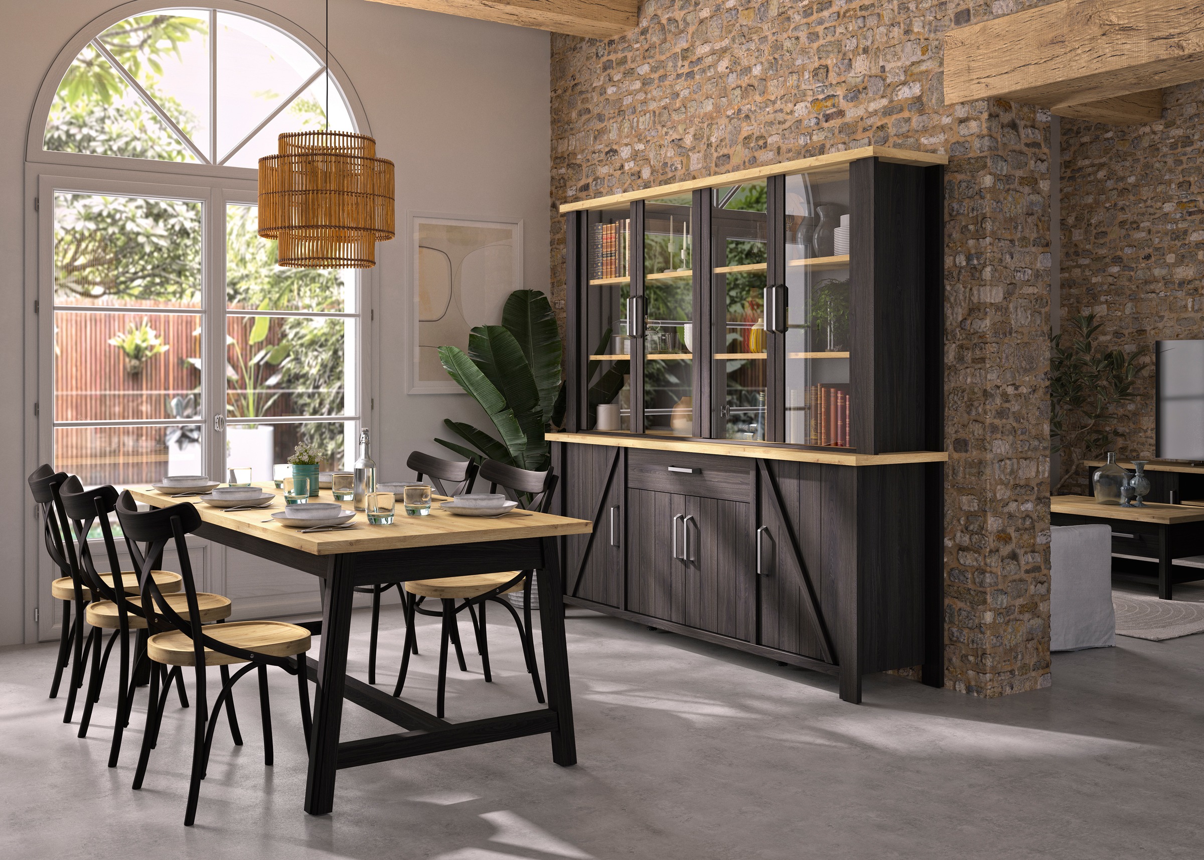 Gami Esstisch »Sequoia« 1 Stk. tlg. Wohnzimmer-Programm in Landhaus- und In günstig online kaufen