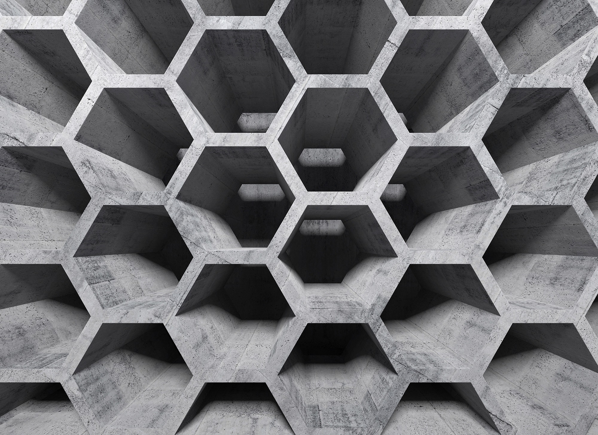 living walls Fototapete »Designwalls Honeycomb Structure 1« glatt Vlies, Wa günstig online kaufen