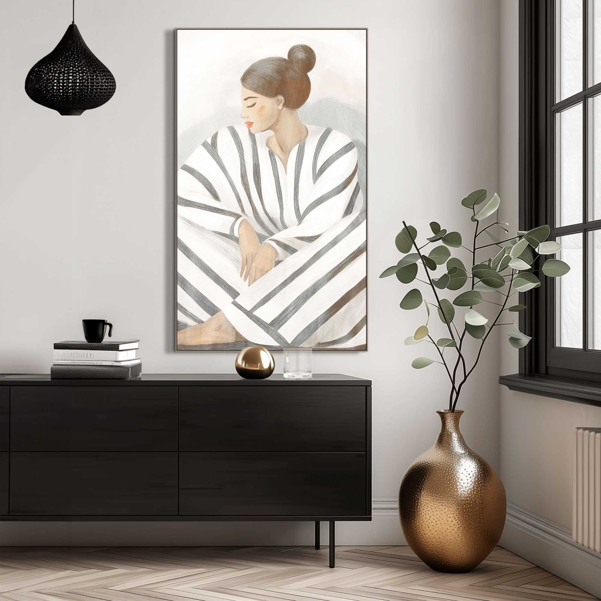 Reinders! Wandbild »Zen-Dame«, Schlafzimmer - Beige - MDF - Frauen - 70x118 cm