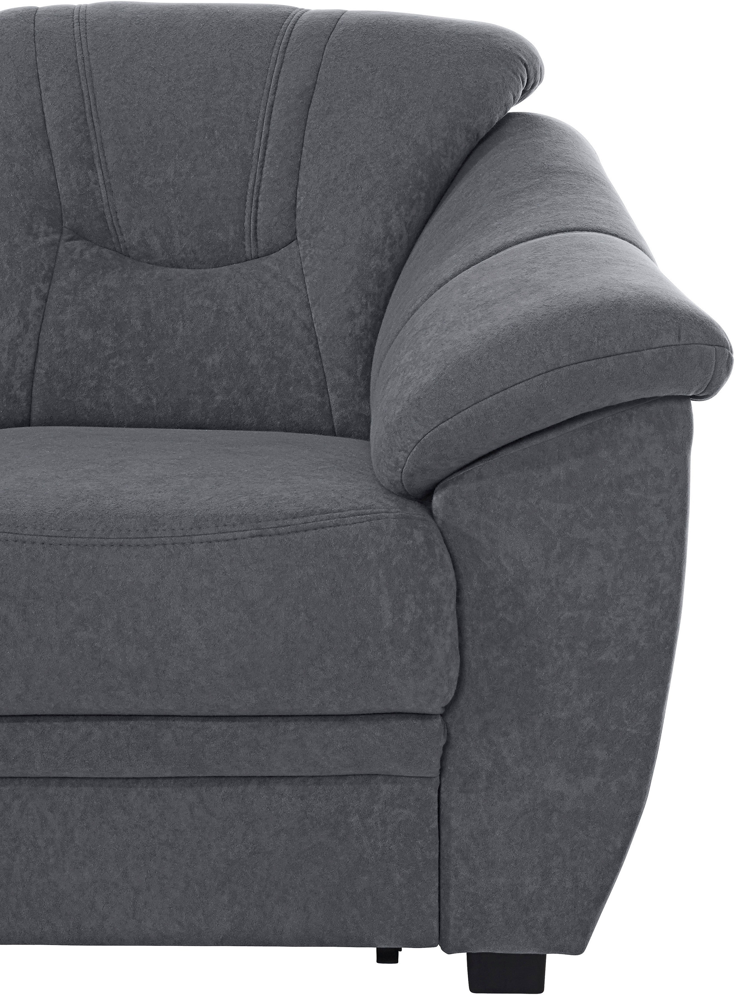 sit&more Ecksofa »Savoni L-Form«, wahlweise mit Bettfunktion