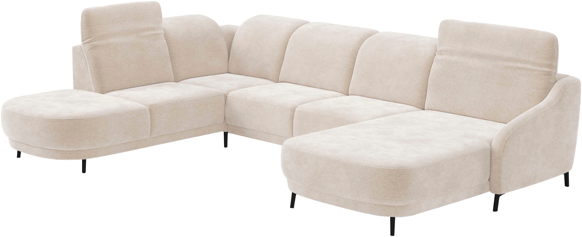 sit&more Wohnlandschaft »Blues U-Form«, inkl. Kopfteilverstellung, wahlweise mit Klapptisch und USB