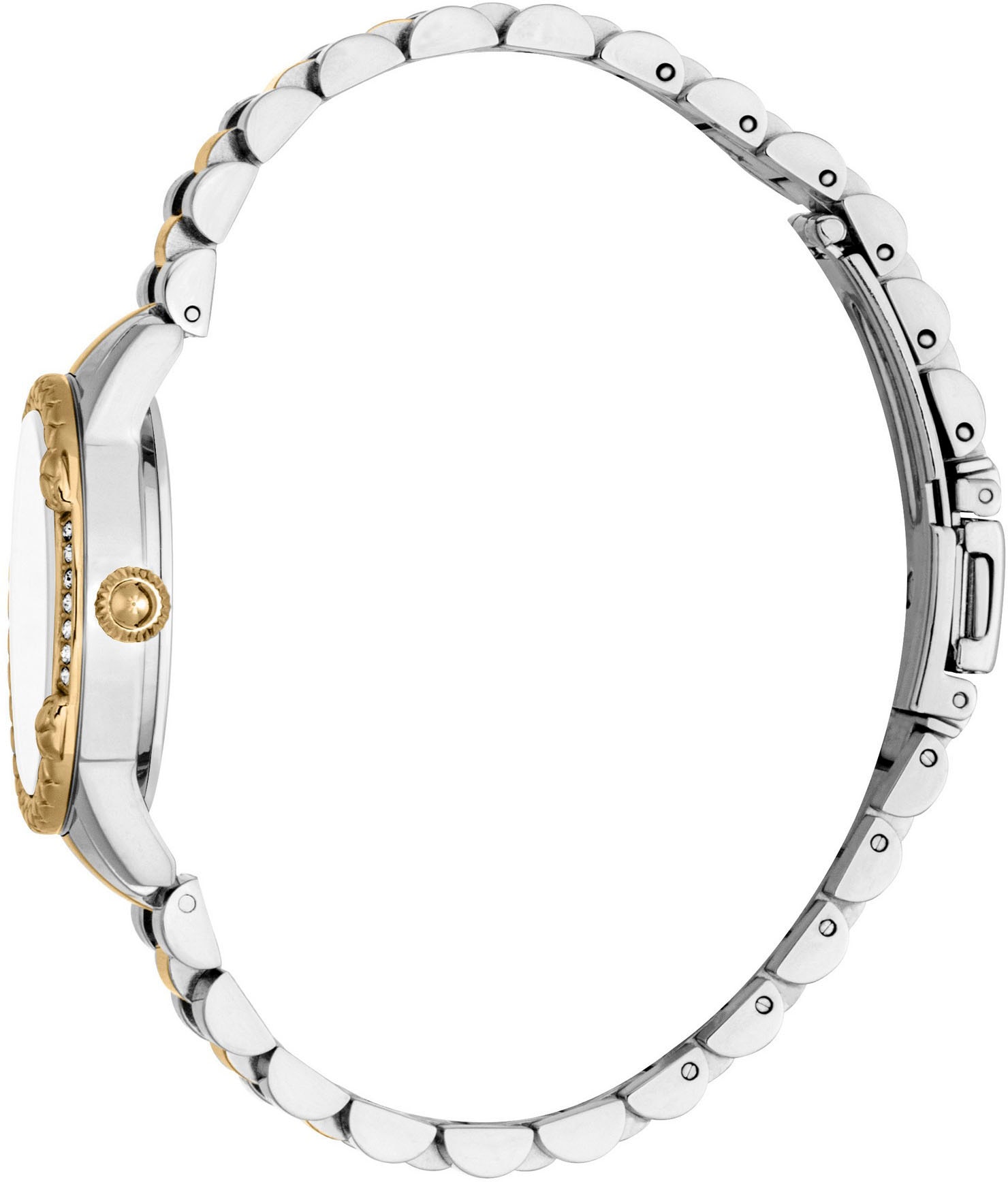 Just Cavalli Time Quarzuhr »Snake« Armbanduhr,Damenuhr,Edelstahlband,Perlmutt-Zifferblatt,Kristallsteine