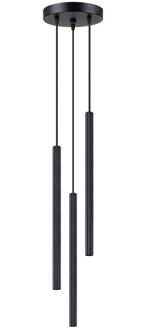 SOLLUX lighting Pendelleuchte »Pendelleuchte ARCHE 3P Schwarz«, 3 flammig, günstig online kaufen