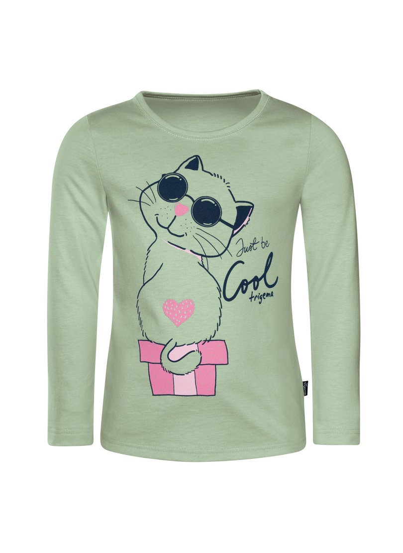 Trigema Pyjamaoberteil »TRIGEMA Langarmshirt mit Katzen-Motiv«, (1 tlg.)