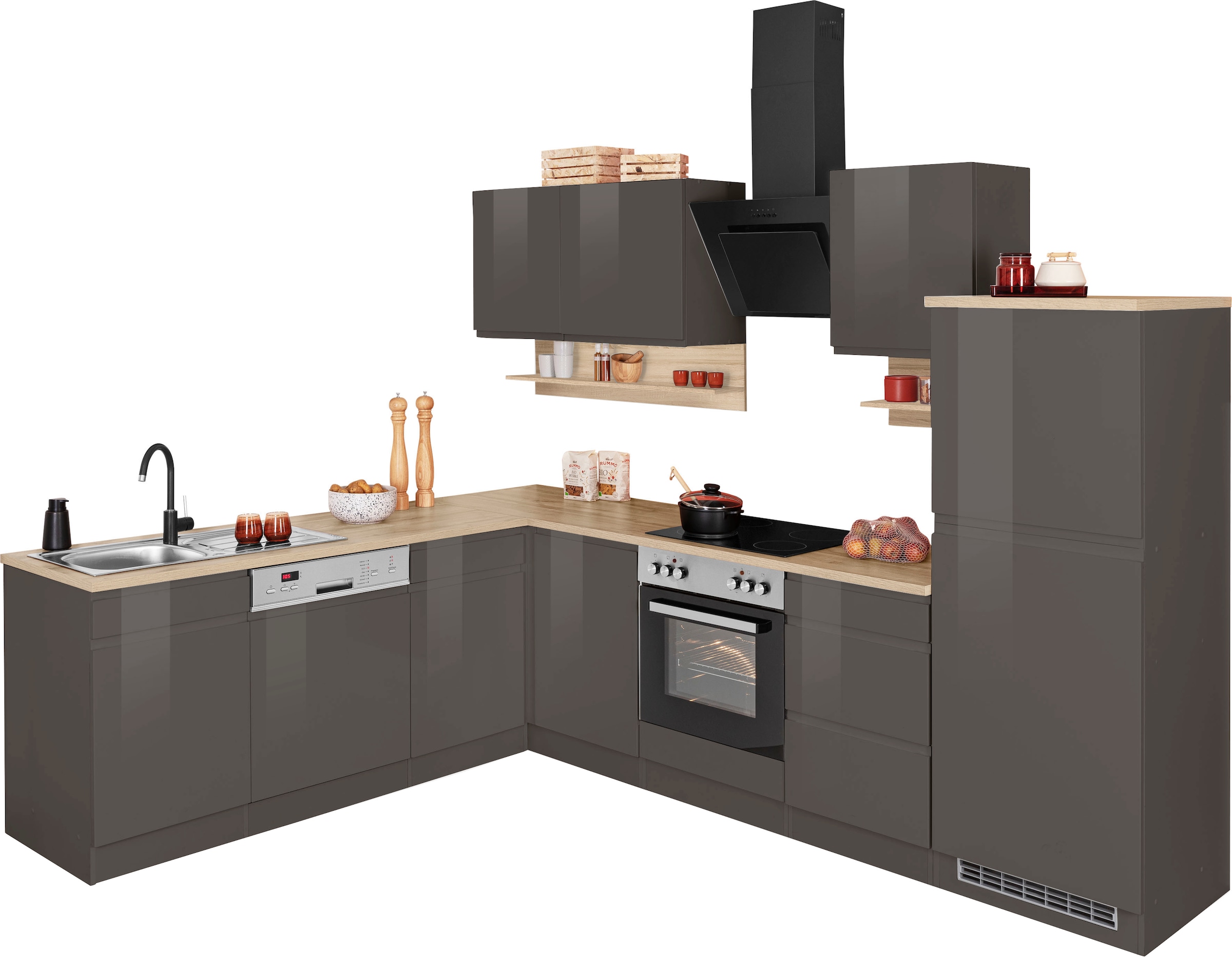 KOCHSTATION Winkelküche "KS-Virginia", Stellbreite 220/280 cm, wahlweise mi günstig online kaufen