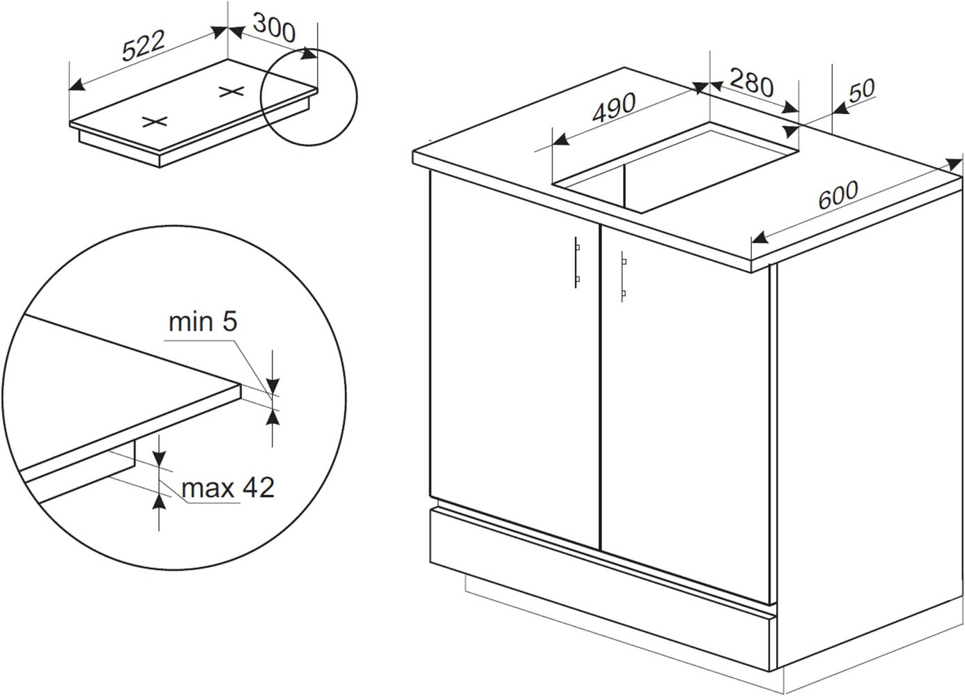 Amica Elektro-Kochfeld »KMC 761 100 C« Memory speichert Einstellungen bei versehentlichem Ausschalten
