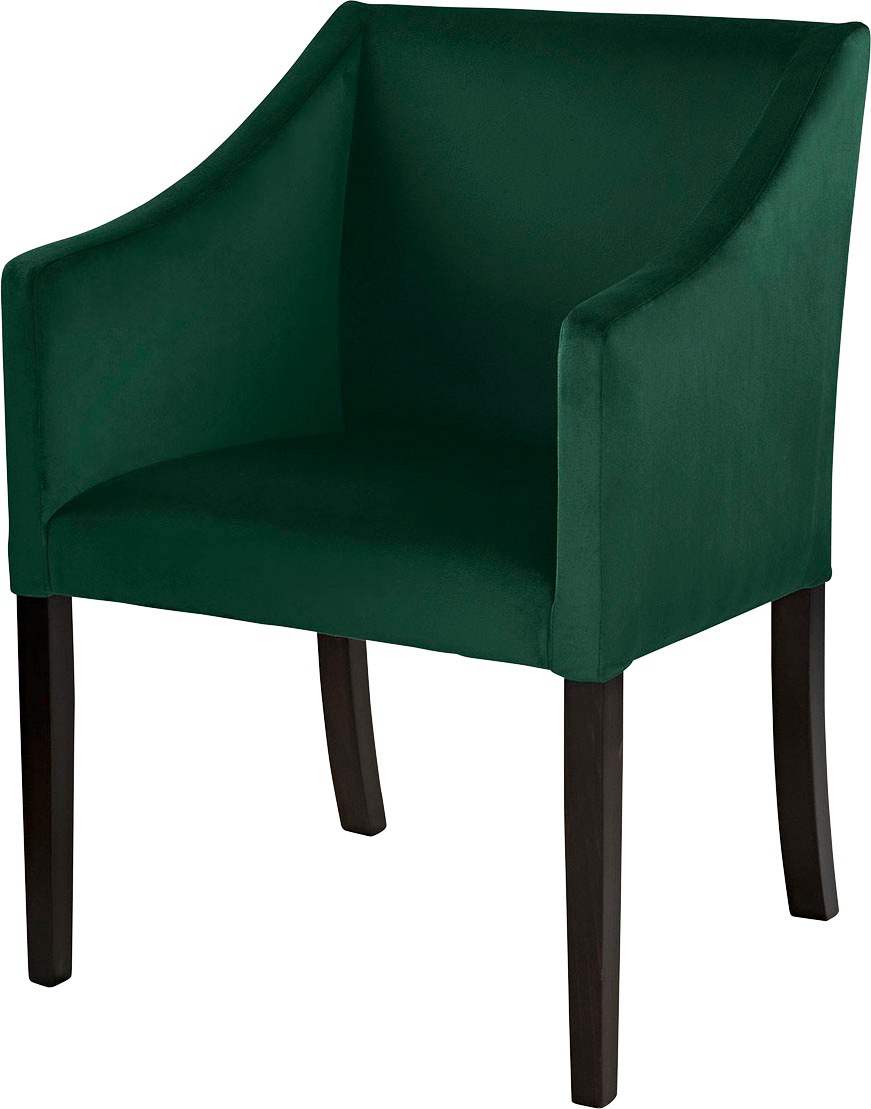 Fink Armlehnstuhl »MARTIN«, Samtvelours VELVET, mit schmalen, schwarzen Beinen