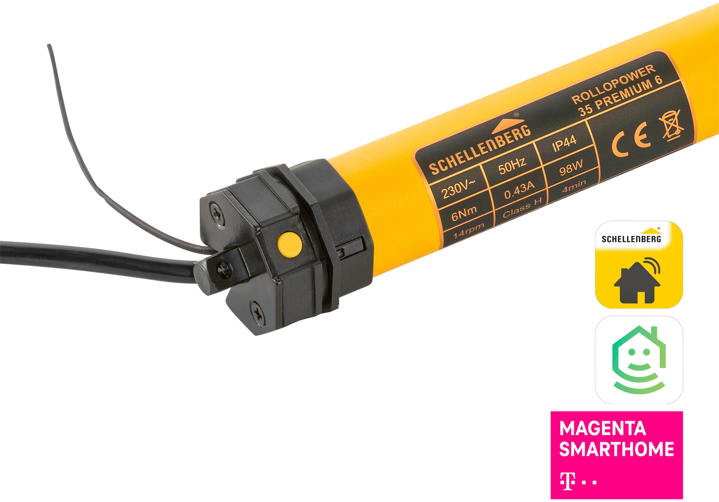 SCHELLENBERG Rollladenmotor »Premium, Rohrmotor mit Funk Endlageneinstellung«, geeignet für 40 mm Rollladenwellen, Mini, 6 Nm, Zugkraft 15 kg