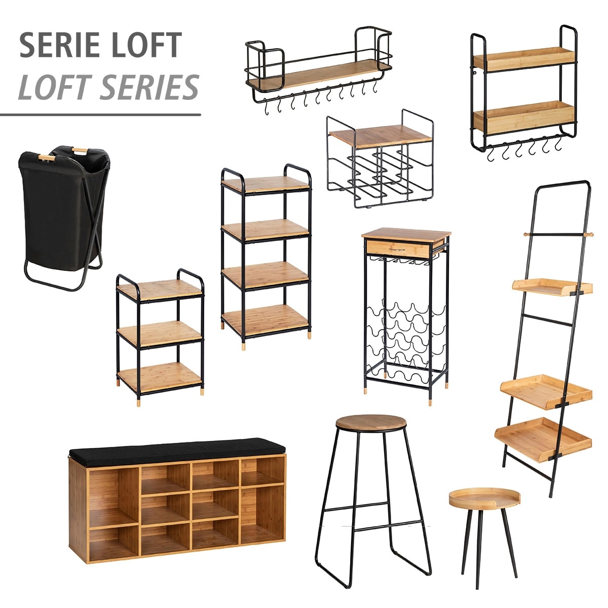 WENKO Ablageregal »Loft«, 4 Etagen