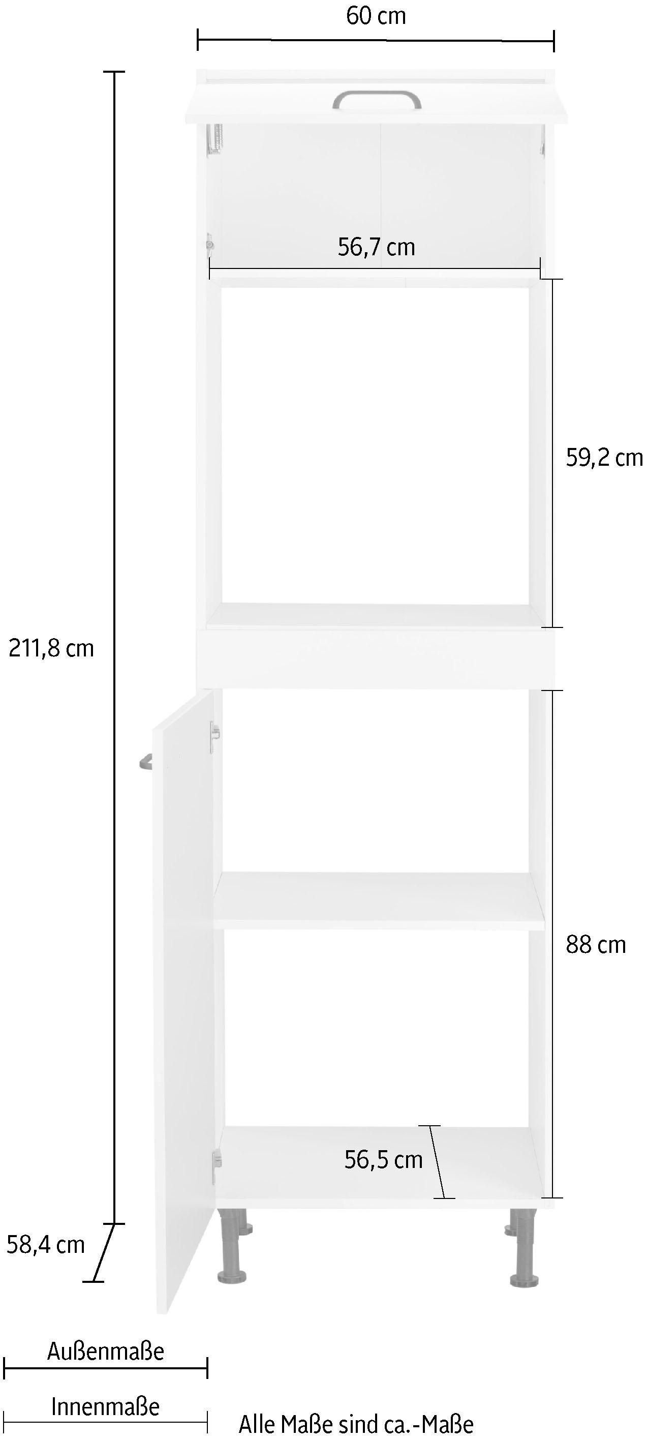 OPTIFIT Backofenumbauschrank »Elga«, mit Soft-Close-Funktion, höhenverstellbaren Füßen, Breite 60 cm