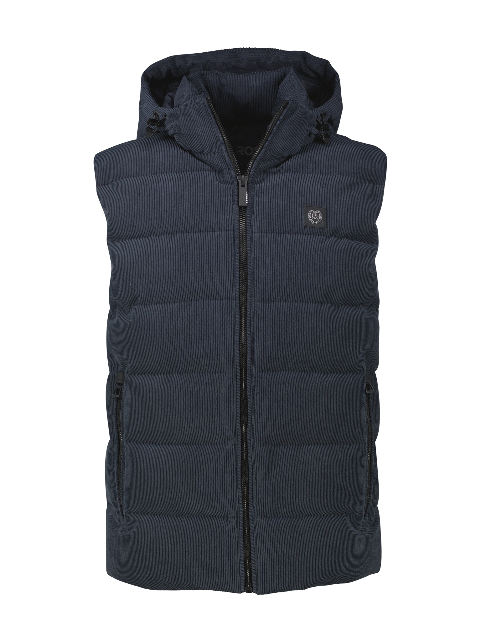 LERROS Cordweste mit Logo Stickerei