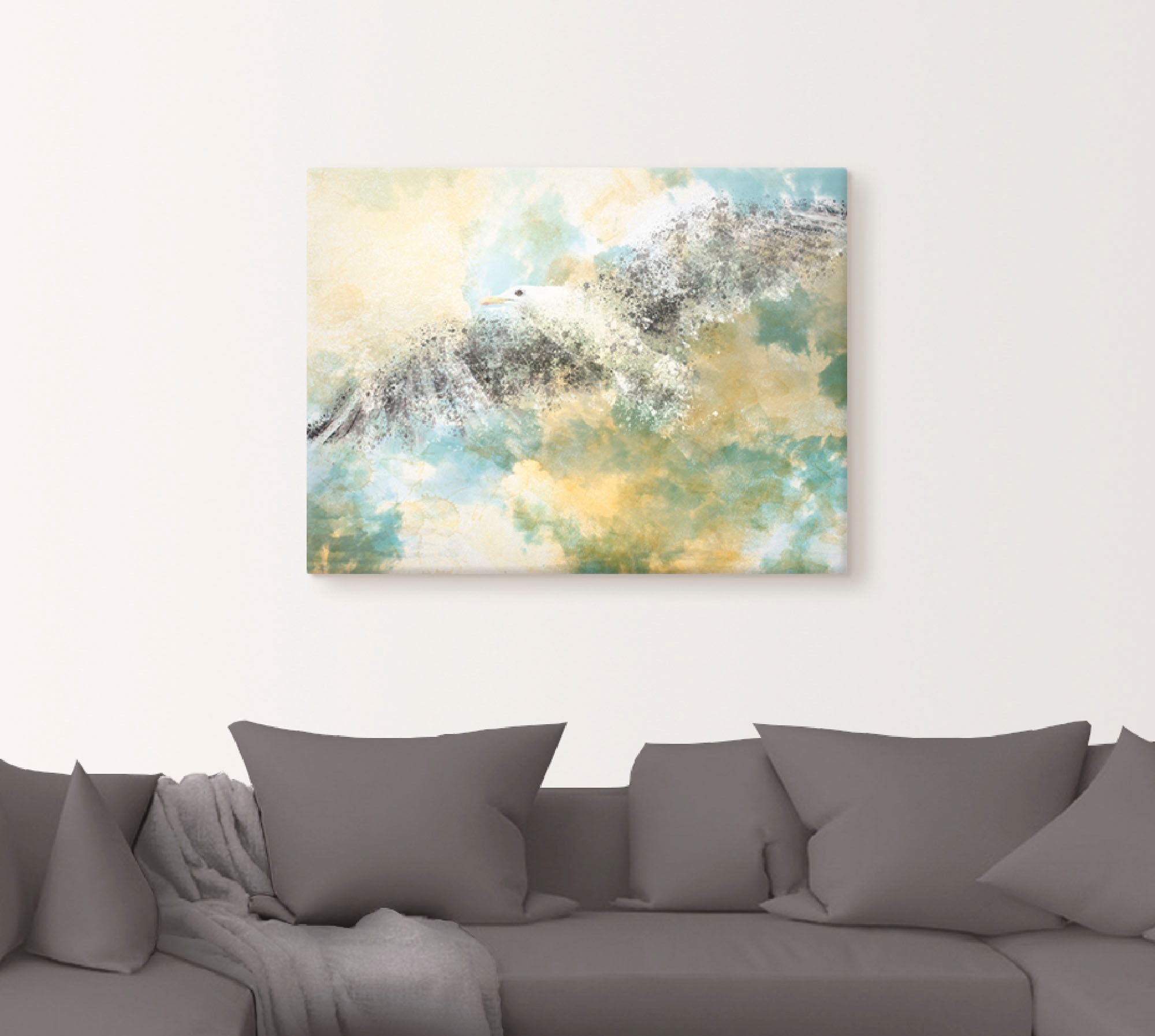 Artland Wandbild »Verschwindende Möwe« Vögel 1 Stk. tlg. als Alubild, Outdo günstig online kaufen