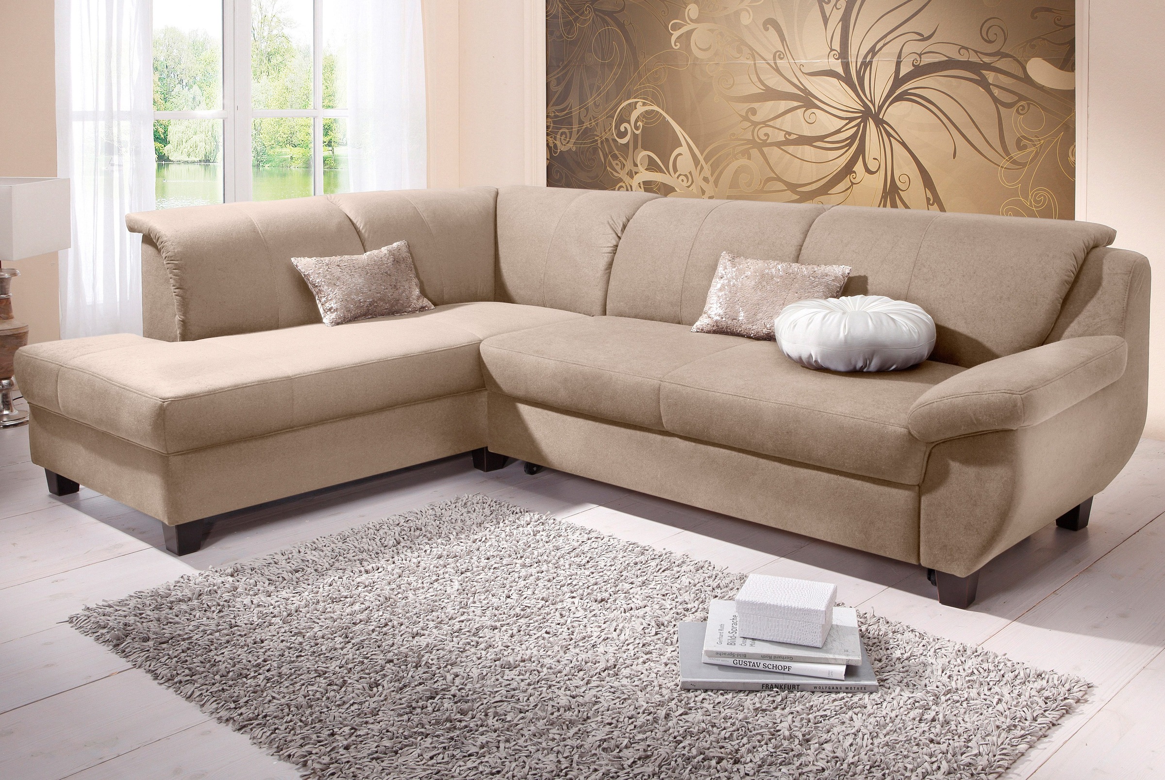 Home affaire Ecksofa "Yesterday zeitlos und elegant, bequeme Armlehnen, L-F günstig online kaufen