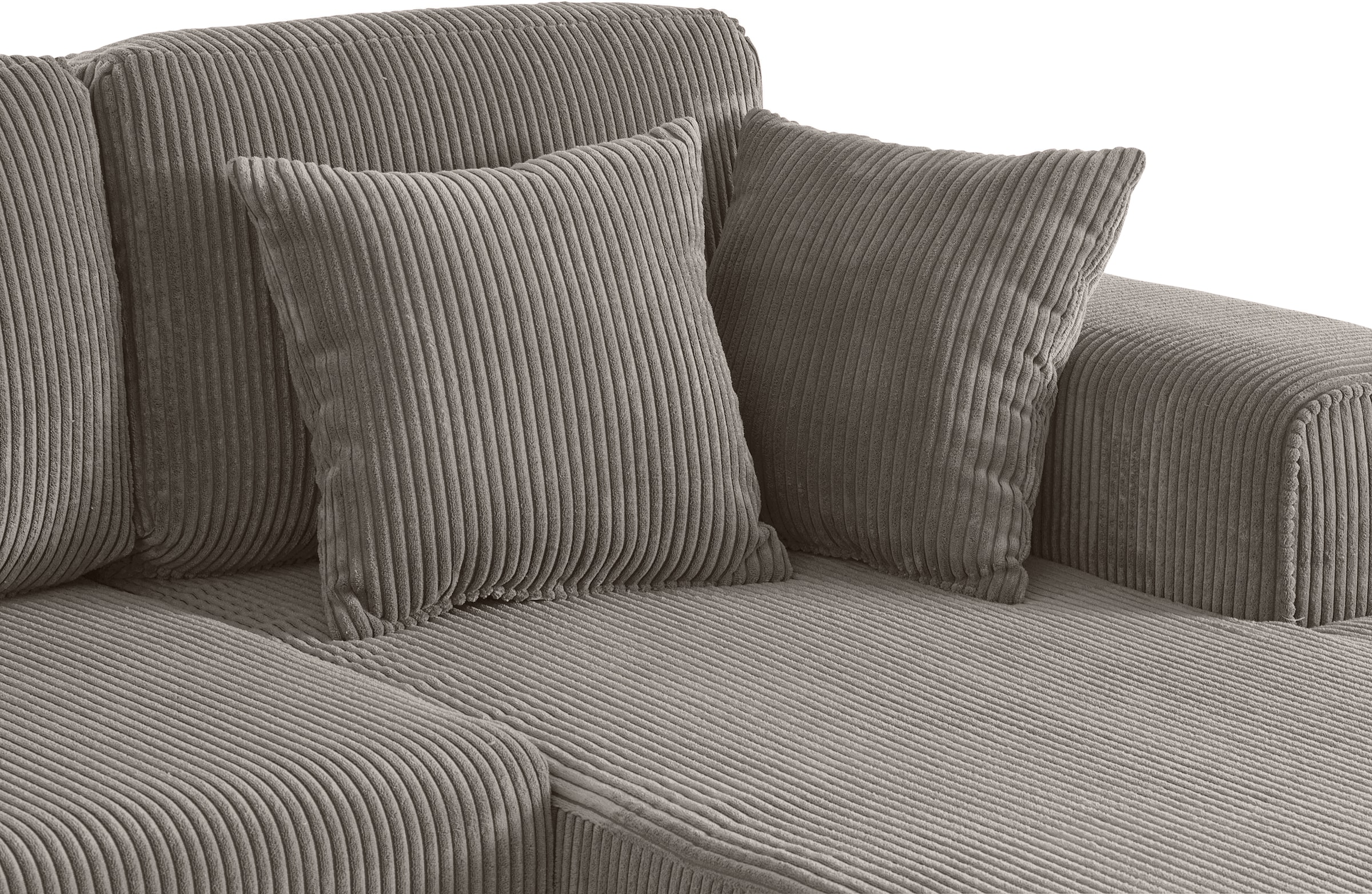 Guido Maria Kretschmer Home&Living Ecksofa »Györ«, L-Form, wahlweise mit Bettfunktion und Bettkasten incl. 2 Zierkissen