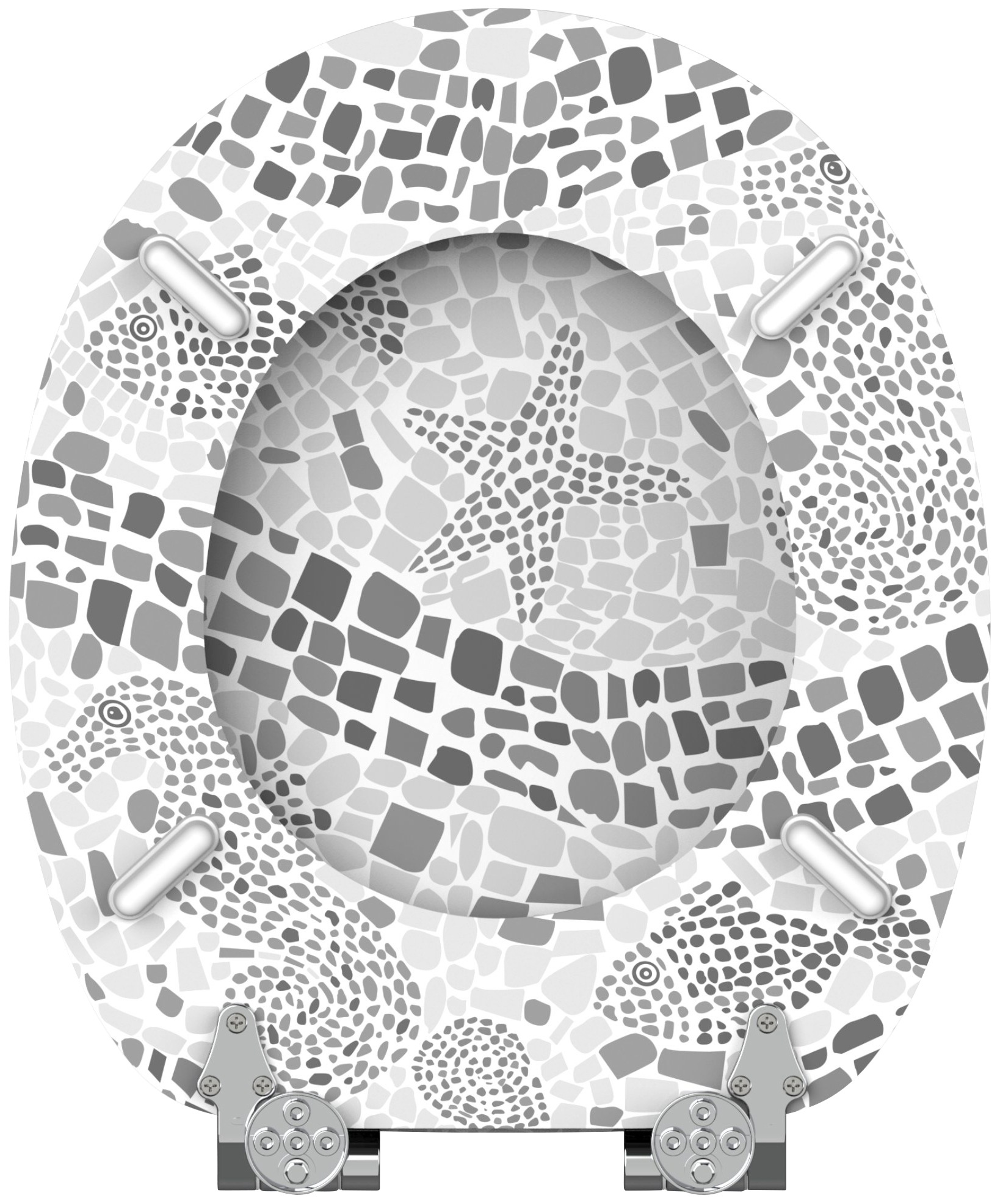 Sanilo WC-Sitz »Mosaic World Grey« mit Absenkautomatik