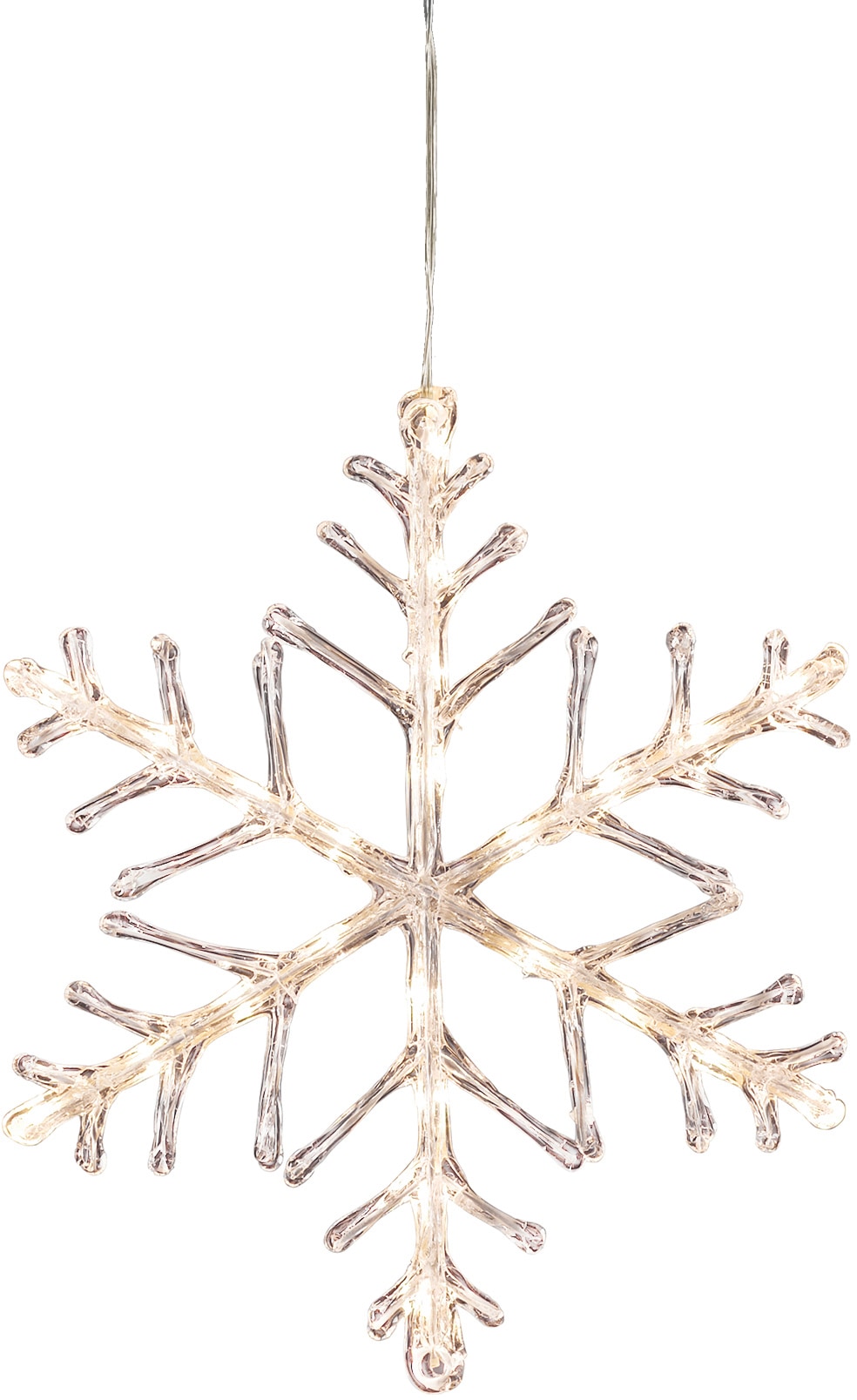 weiße kaufen KONSTSMIDE flammig-flammig, LED LED mit warm Timer, Dioden Acryl Stern, 24 24 Schneeflocke, 6h online