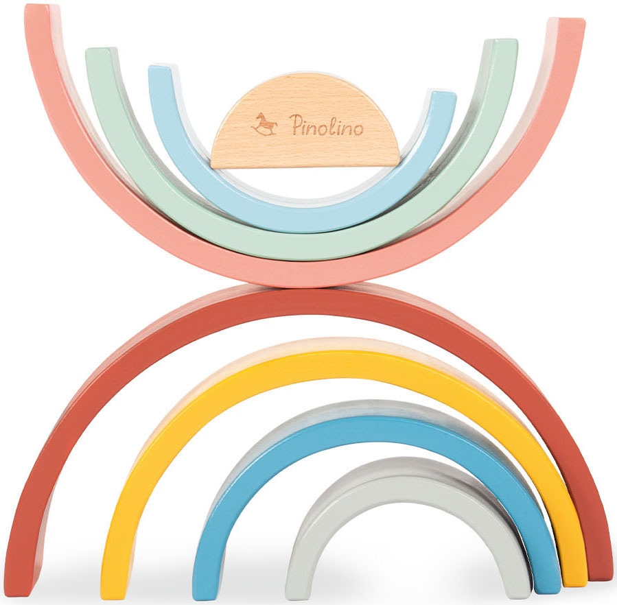 Pinolino® Stapelspielzeug »Holz-Regenbogen Ruby«, (8 tlg.), Made in Europe, FSC®- schützt Wald - weltweit