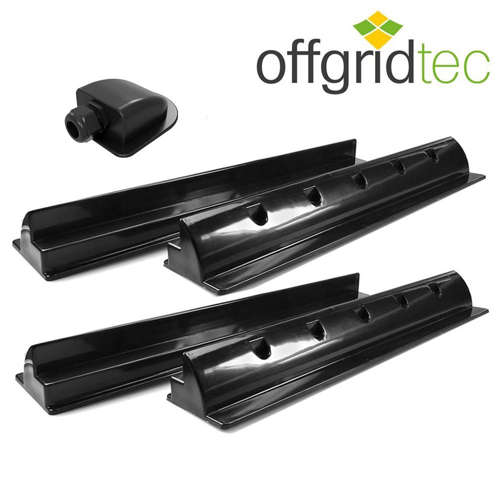 offgridtec Solaranlage »MobileBlack L 310W/30A MPPT DUO Laderegler OLP PERC Solarmodul«, (Set), für Wohnmobile mit einzigartigen Moduldesign