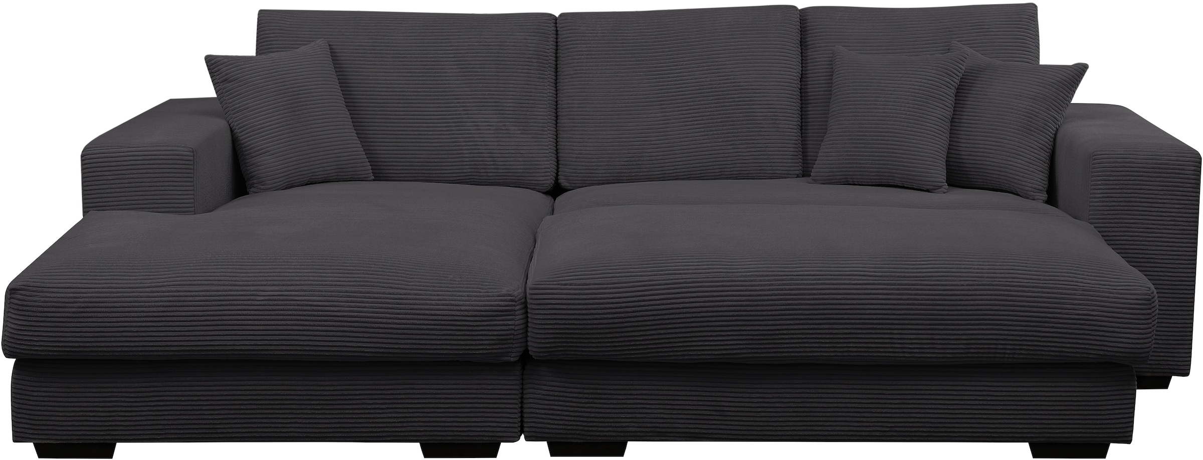 WERK2 Polstergarnitur »Eden L-Form + Hocker. Mega Couch Breite 286cm, Cord« günstig online kaufen