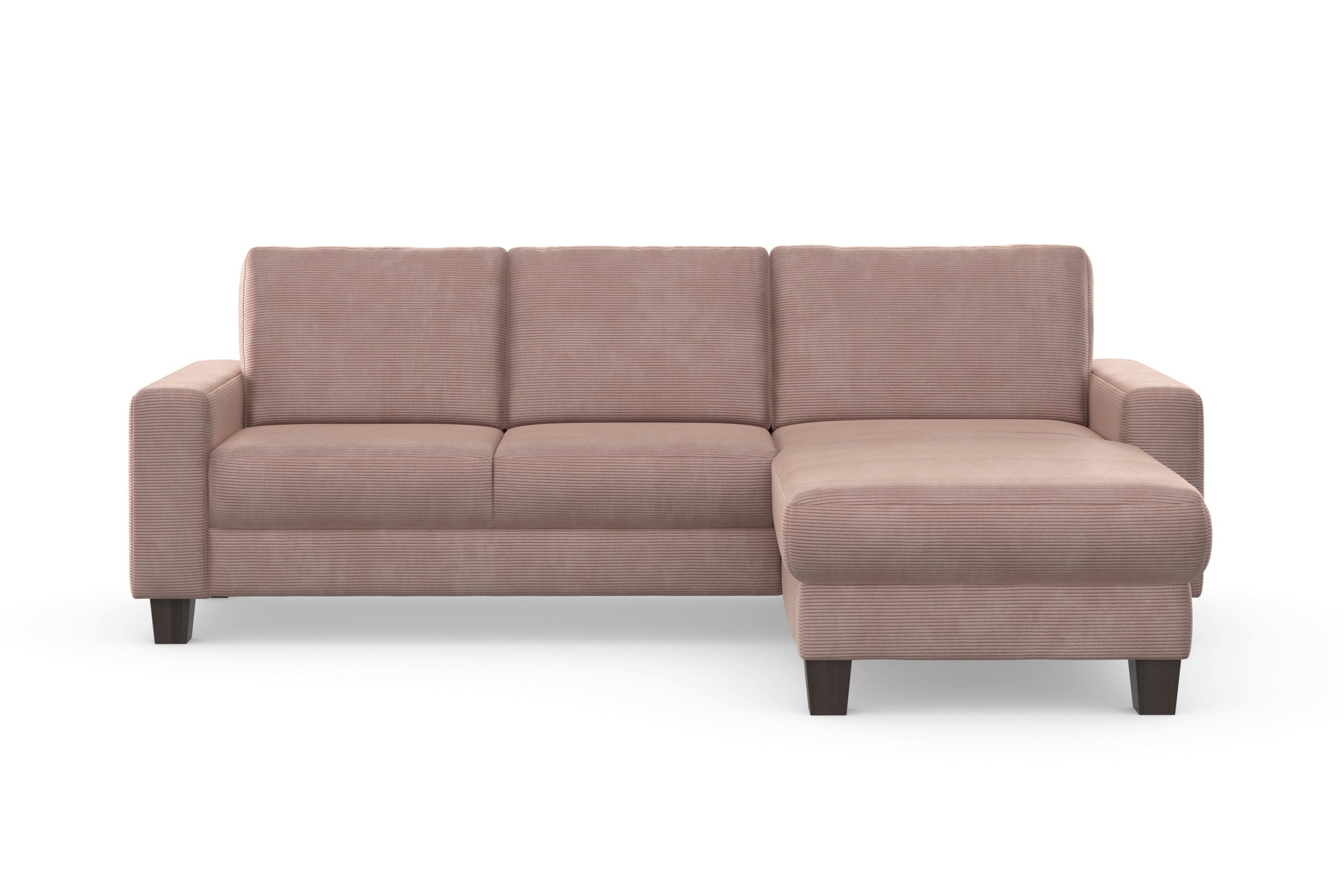 Home affaire Ecksofa »Summer L-Form«, mit Recamiere, mit oder ohne Bettfunktion und Bettkasten, Cord-Bezug