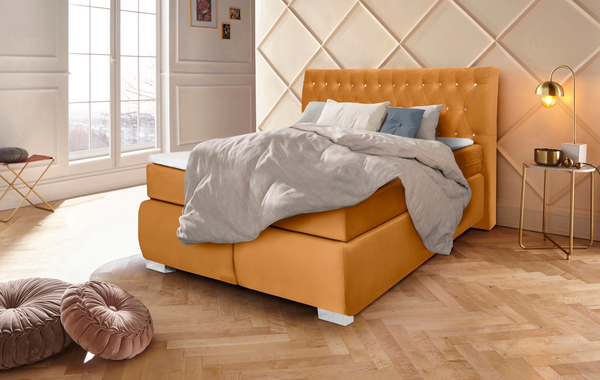 Leonique Boxspringbett »Rumba«, Taschenfederkern-Matratze in Härtegrad 3, i günstig online kaufen