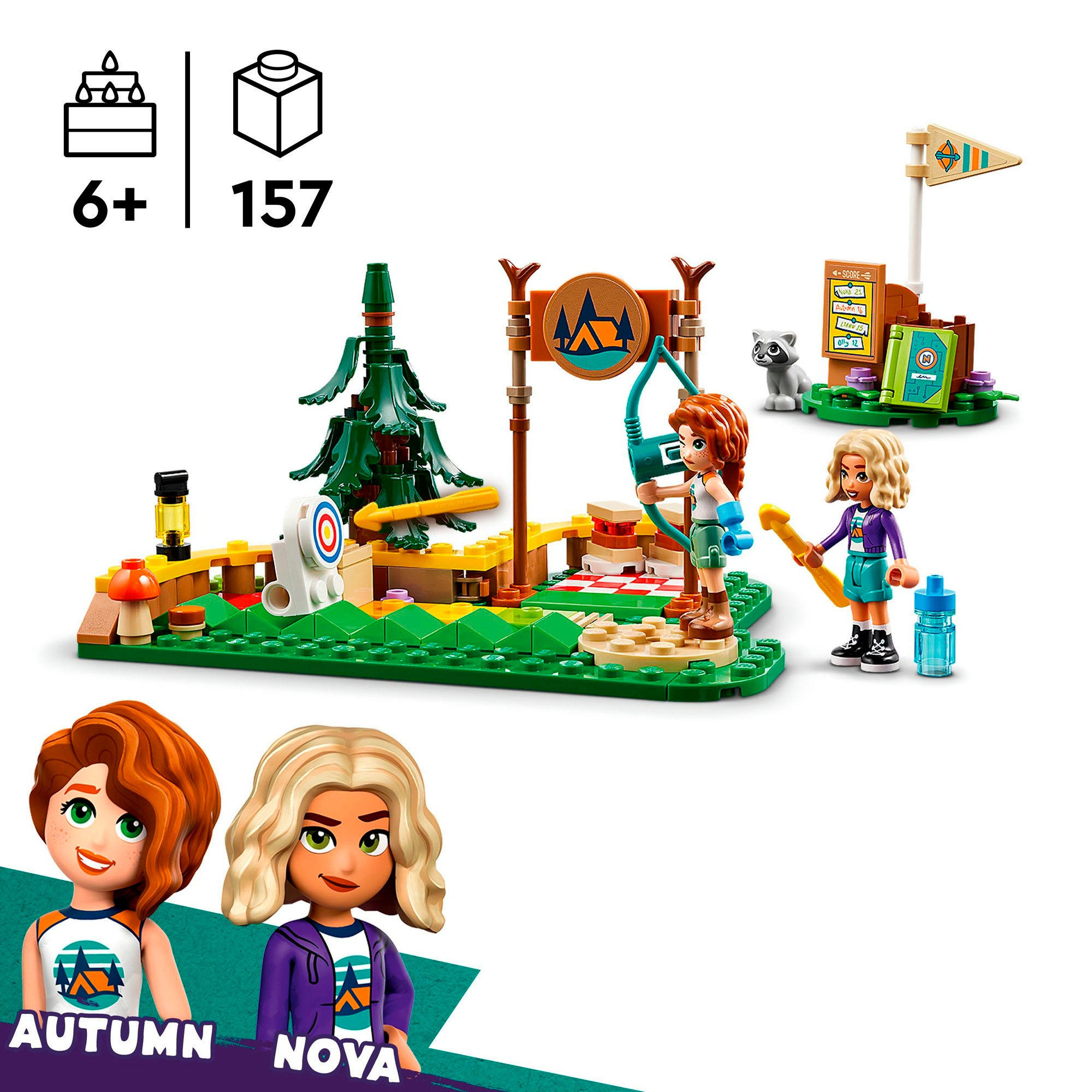 LEGO® Konstruktionsspielsteine »Bogenschießen im Abenteuercamp (42622), LEGO Friends«, (157 St.), Made in Europe