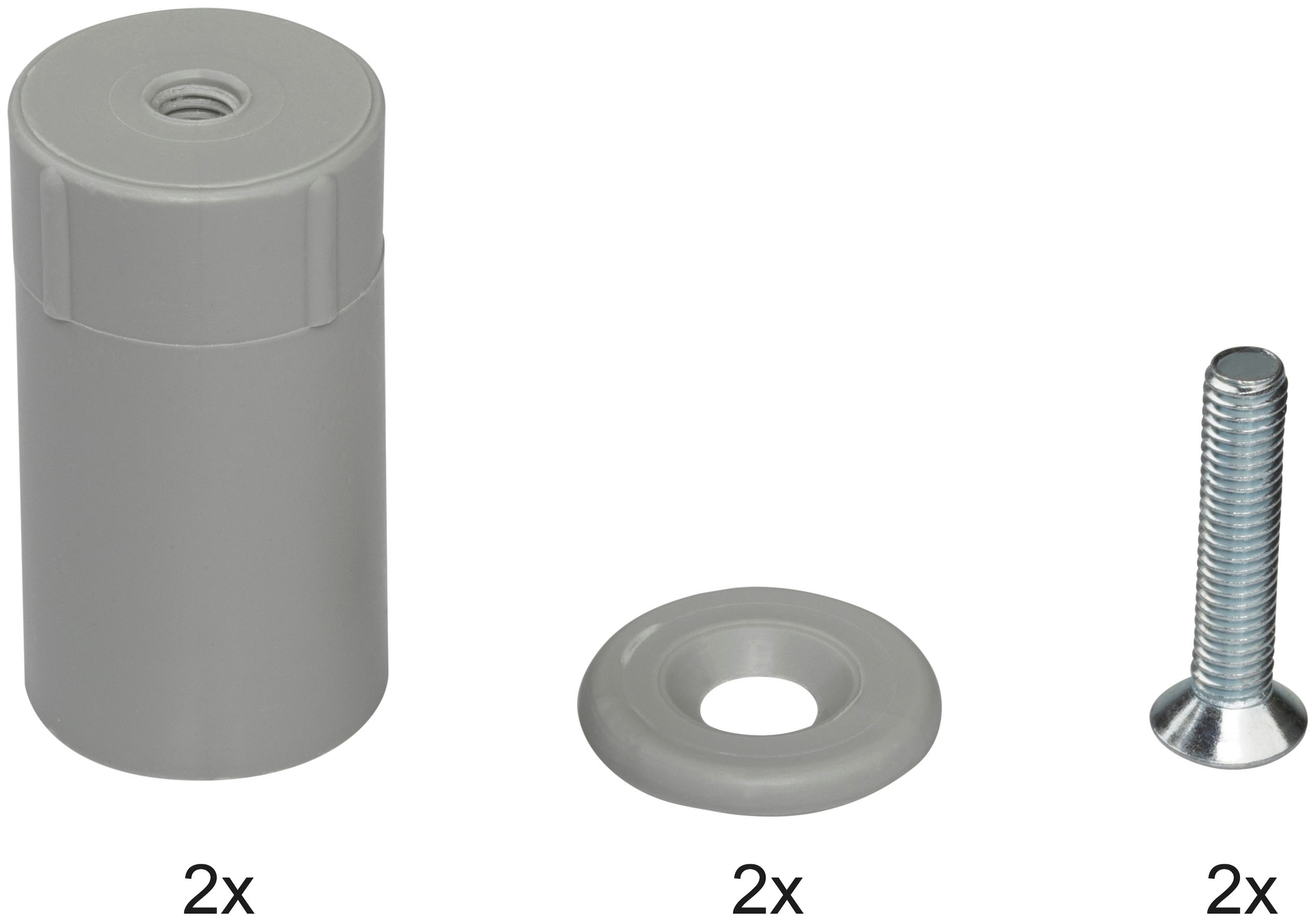 SCHELLENBERG Rollladen-Anschlagstopper »für Rollläden« Set, 2 Stk. tlg. Zubehör für Außenrollläden, 20 x 40 mm, grau