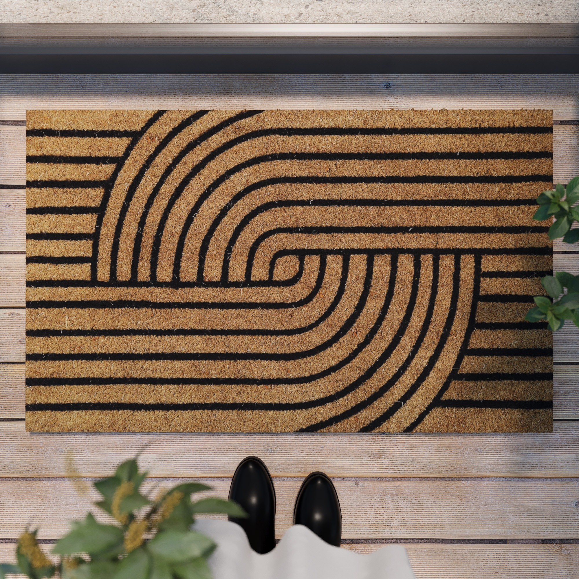 Wecon home Fußmatte »Modern Mania«, rechteckig, 18 mm Höhe, nachhaltig, rut günstig online kaufen