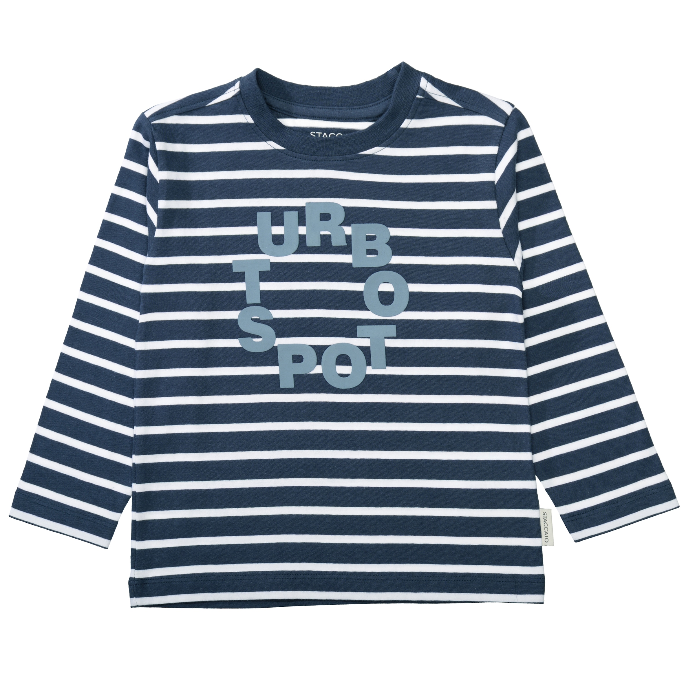 STACCATO Langarmshirt 2 tlg. 2er Pack, geringelt und mit Frontprint, für Boys
