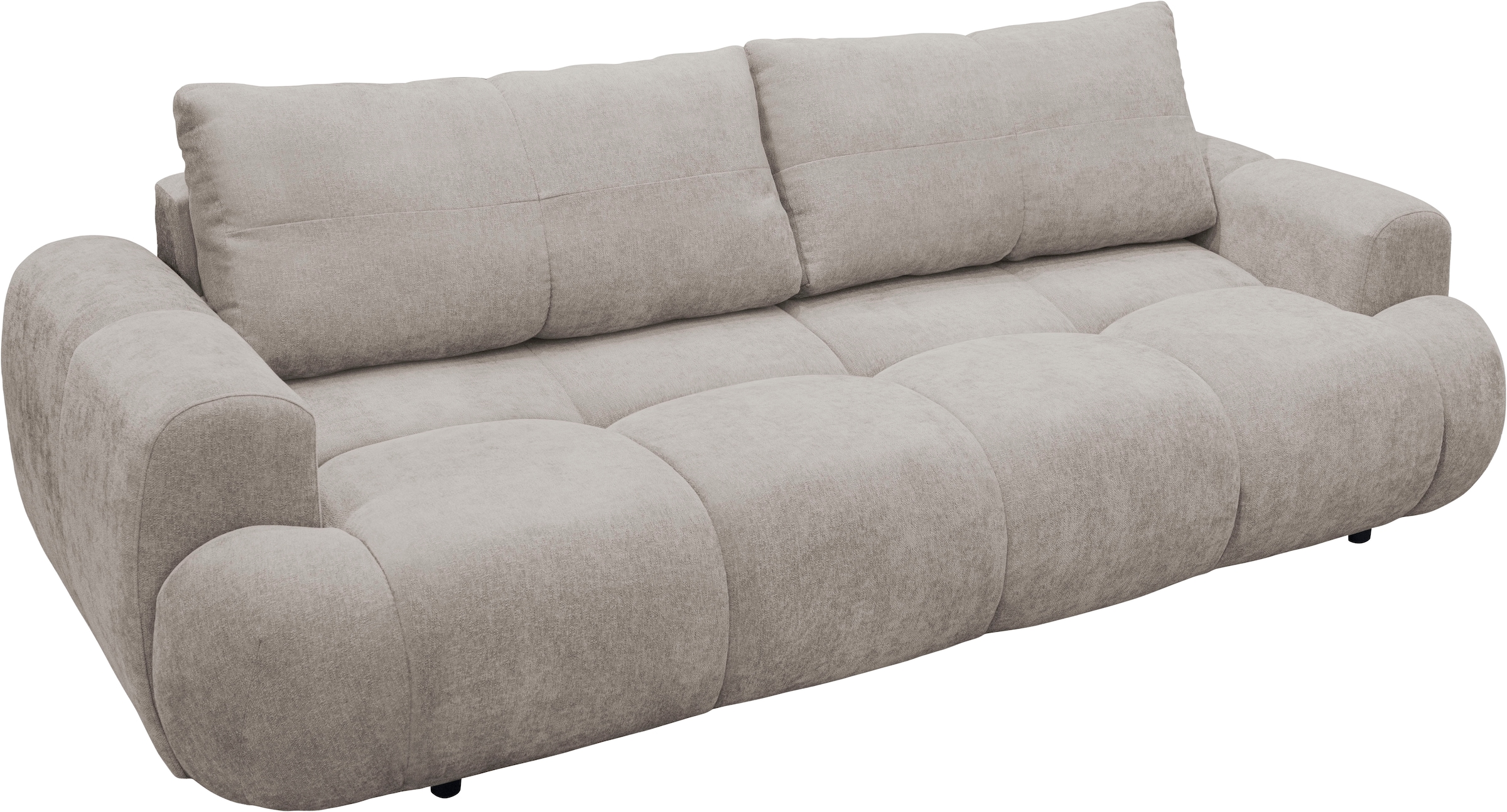 exxpo - sofa fashion 3-Sitzer »Alessano, 254 cm breit, modern & gemütlich« Verlässliche Qualität, inkl.Bettfunktion, Bettkasten, 2x Plaidskissen