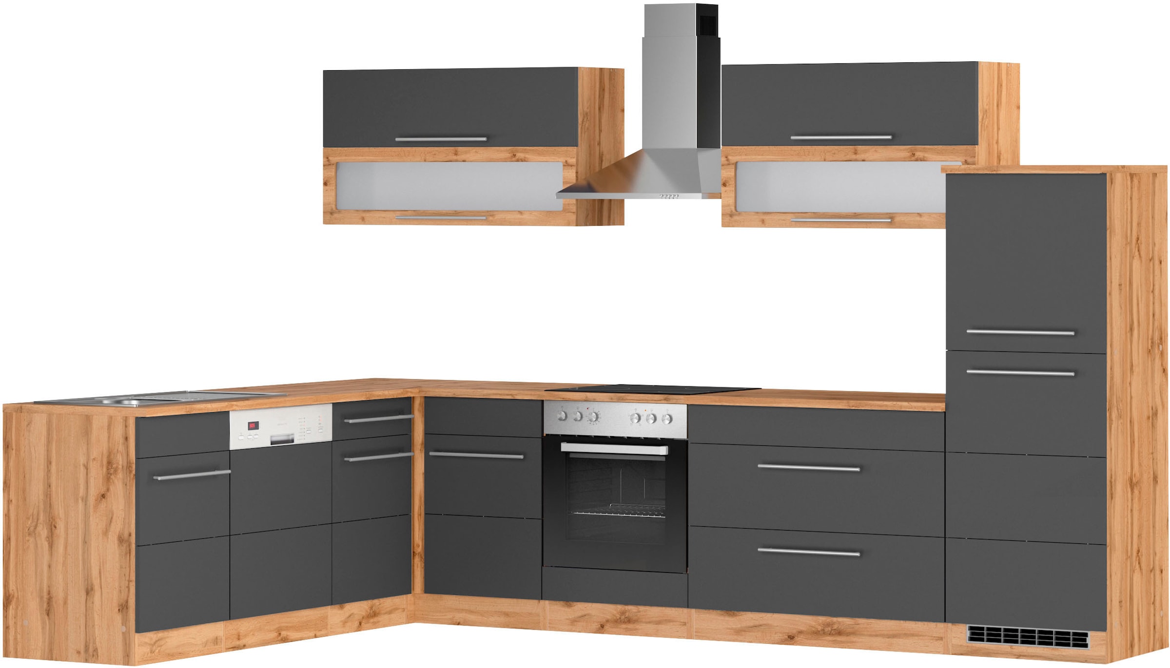 KOCHSTATION Winkelküche "KS-Wien" Stellbreite 220 x 330 cm, wahlweise mit E günstig online kaufen