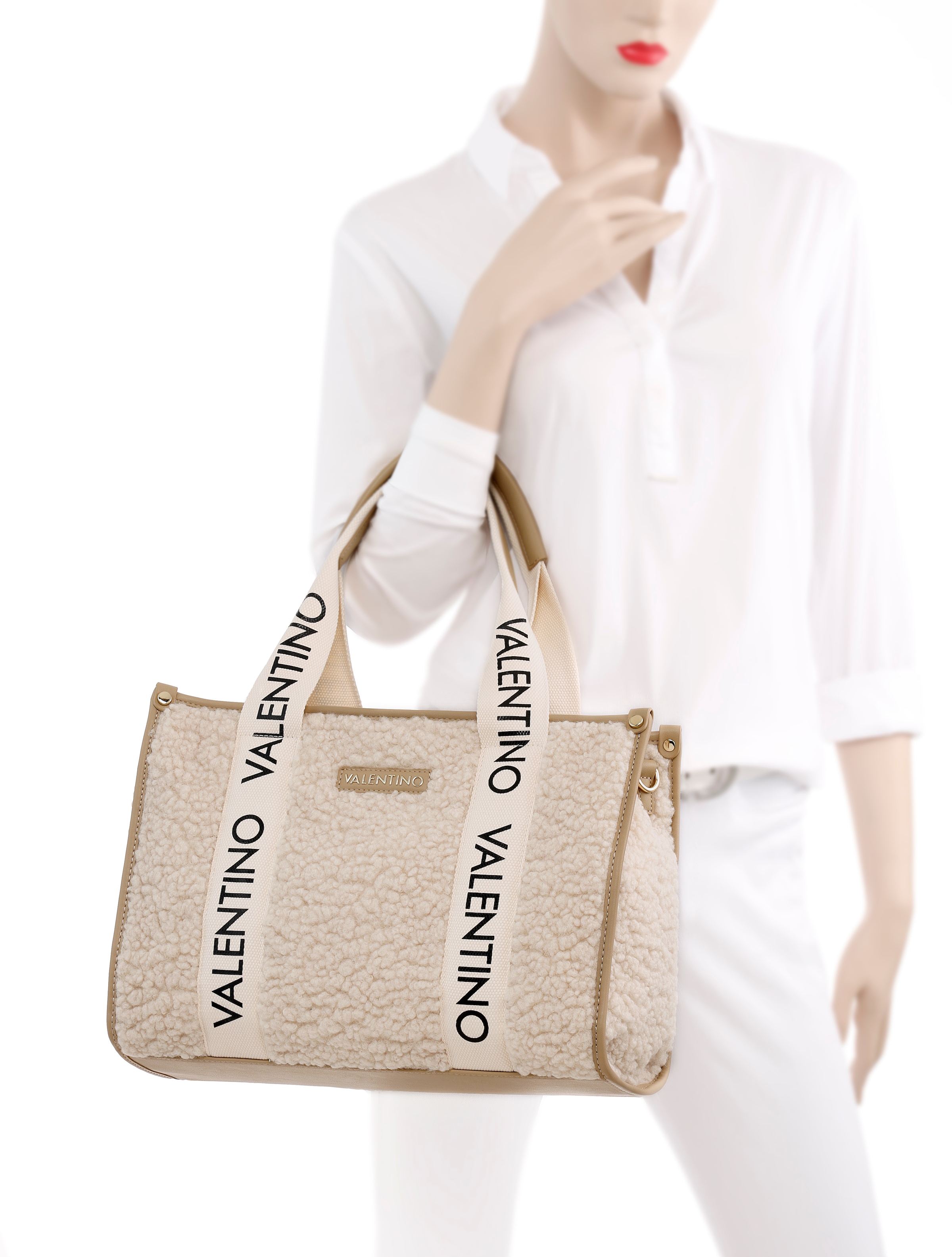 VALENTINO BAGS Shopper »SPECIAL CAMY« in modischer Teddy-Optik
