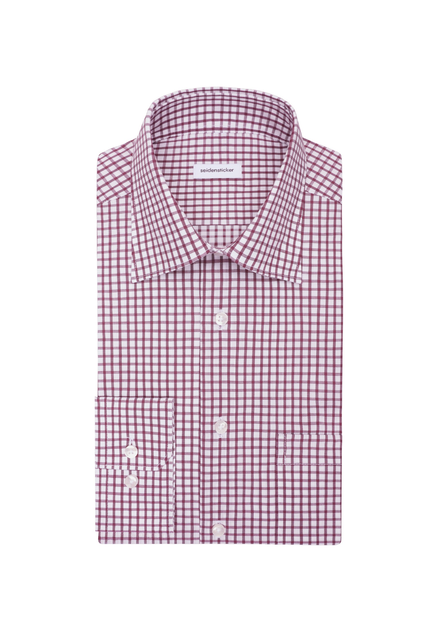 seidensticker Businesshemd »Schwarze Rose«, Regular 1/1 Covered-Button-Down-Kragen Karo