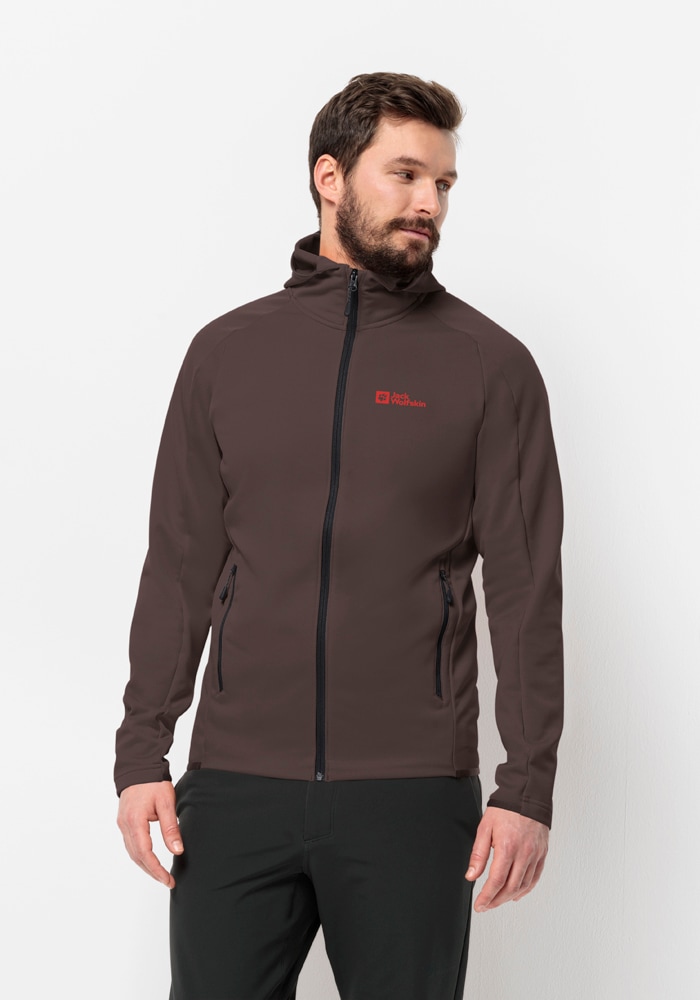 Jack Wolfskin Fleecejacke »ALPGRAT HOODED FZ M«, mit Kapuze