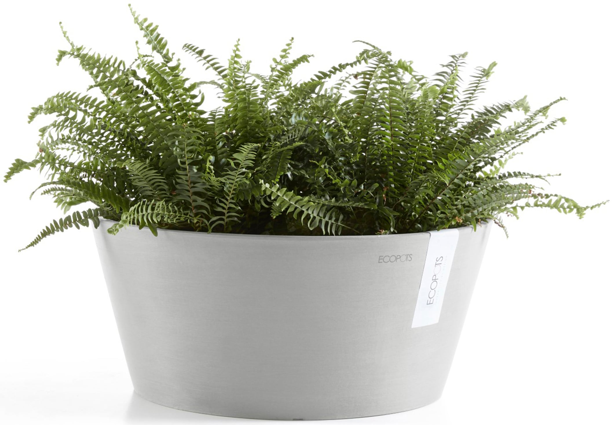 ECOPOTS Blumentopf »Frankfurt 30 Weißgrau« für innen und außen: frostsicher, bruchsicher und lichtbeständig