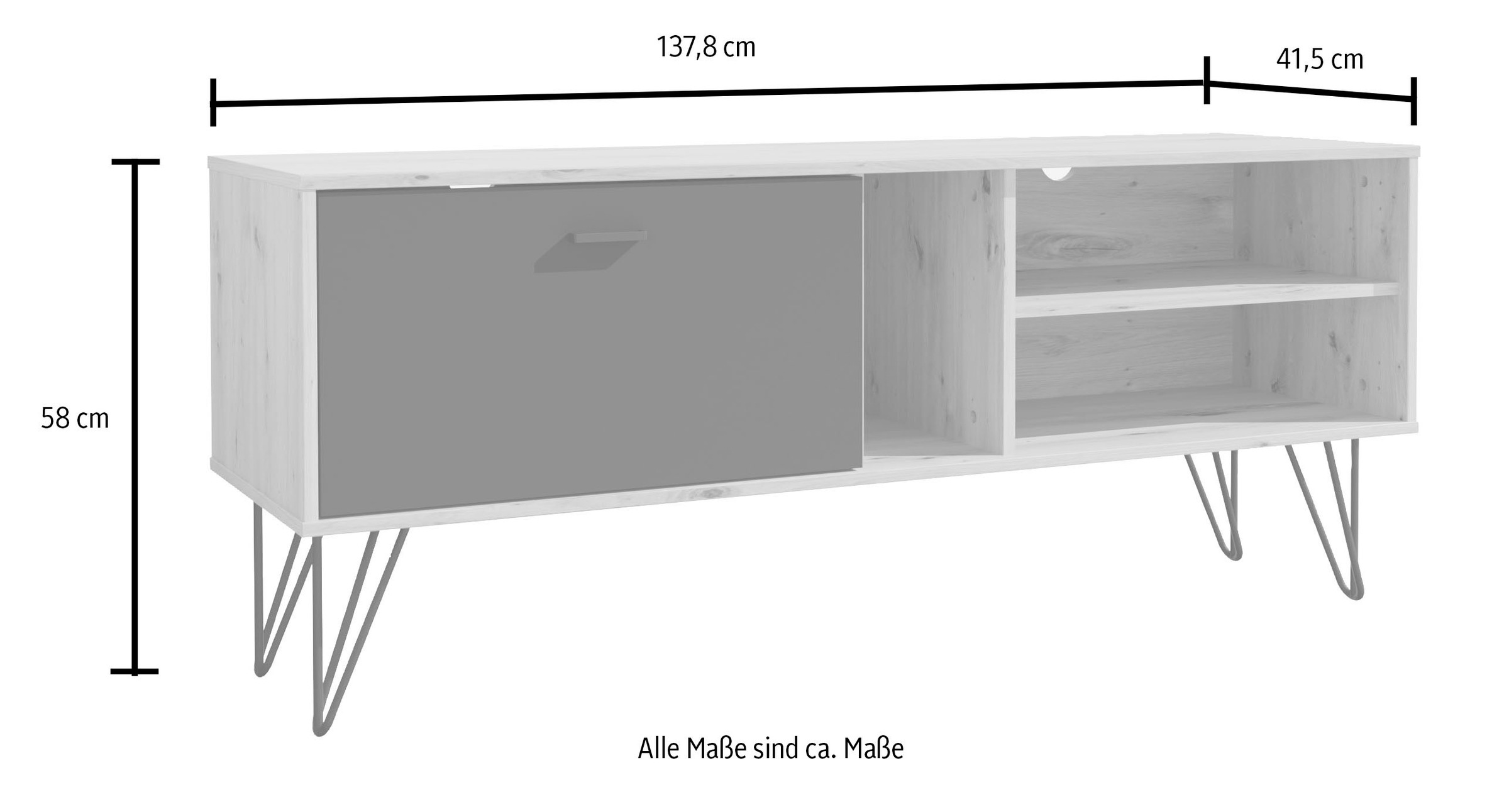 FORTE Lowboard »NeyleTV-Board, TV-Schrank«, Breite ca. 139 cm