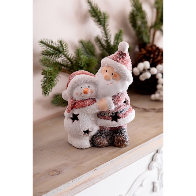 Myflair Möbel & Accessoires Weihnachtsfigur »Weihnachtsdeko«,  Weihnachtsmann und Schneemann, aus Keramik, Höhe ca. 18 cm auf Raten kaufen
